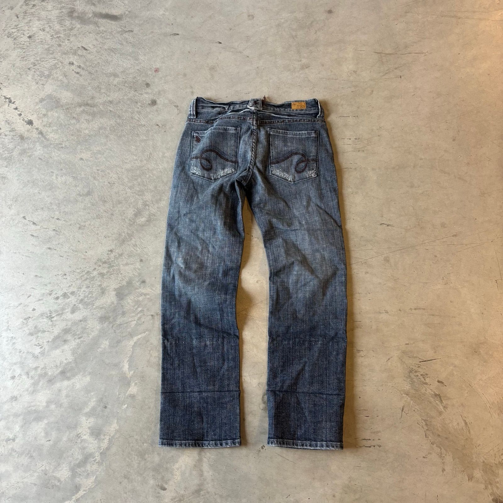 Vintage Vintage faded washed patchwork jeans Size US 27 - 5 Thumbnail
