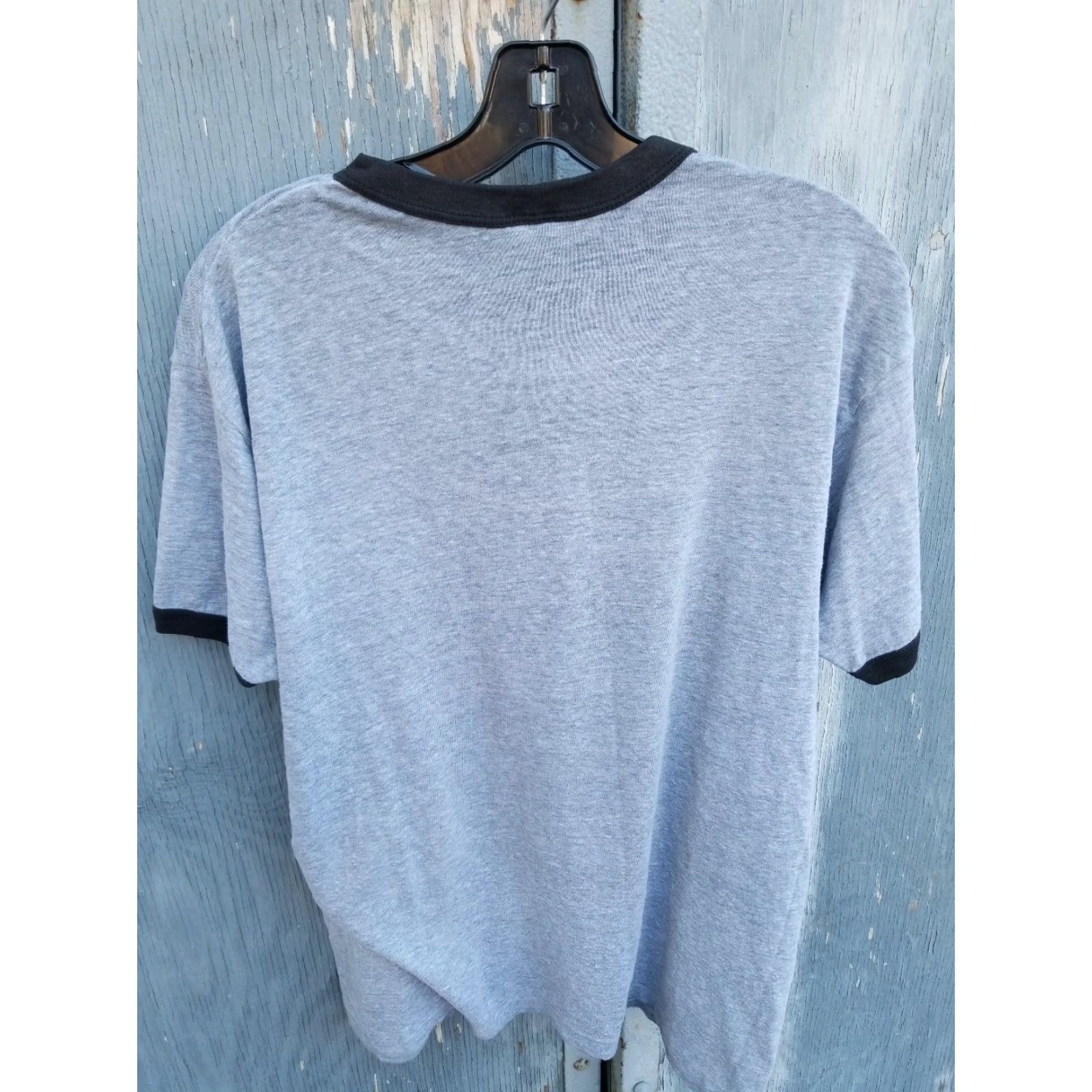 Hanes VINTAGE NEW JERSEY STATE PBA LOCAL UNION SHIRT RINGER POLICE KNIT T-SHIRT - Mens XL Gray Size US XL / EU 56 / 4 - 3 Thumbnail