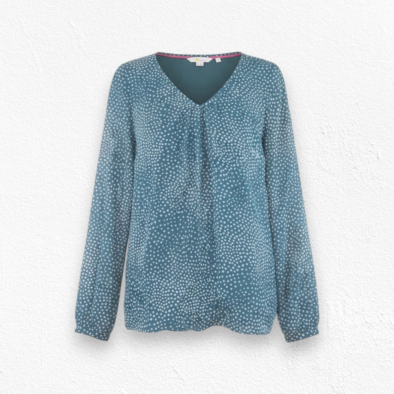 Boden Boden Teal Polka Dot Blouse Sheer Long Sleeves Blouse Size 2 Size XS / US 0-2 / IT 36-38 - 1 Thumbnail