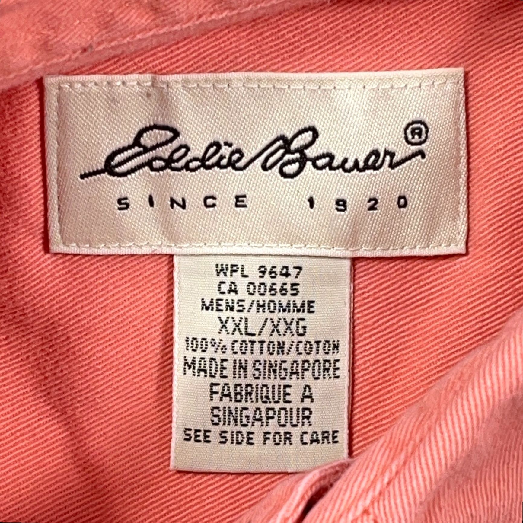 Eddie Bauer Vintage Eddie Bauer Button-Up Denim Shirt Men 2XL Orange Collared Cotton Denim casual, travel, workwear, western 90s Mens Size US XXL / EU 58 / 5 - 3 Thumbnail