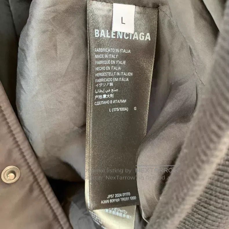 Balenciaga Balenciaga Embroidered Letter Print Baseball Jacket Size US L / EU 52-54 / 3 - 6 Thumbnail