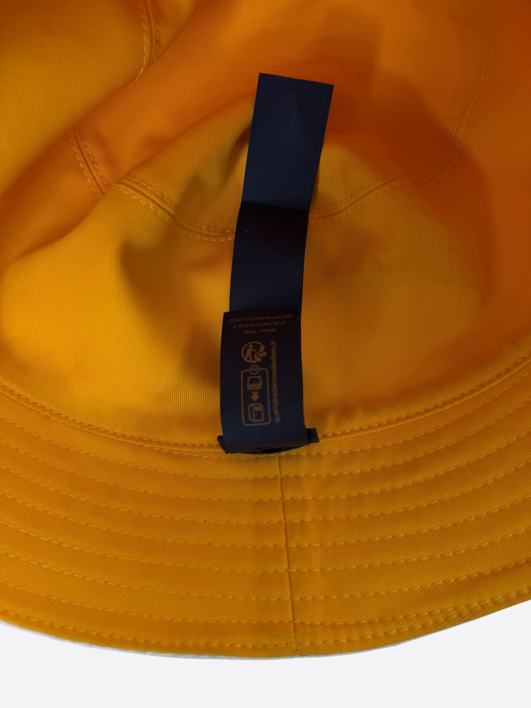 Louis Vuitton Louis Vuitton White & Yellow Monogram Reversible Bucket Hat Size ONE SIZE - 9 Thumbnail