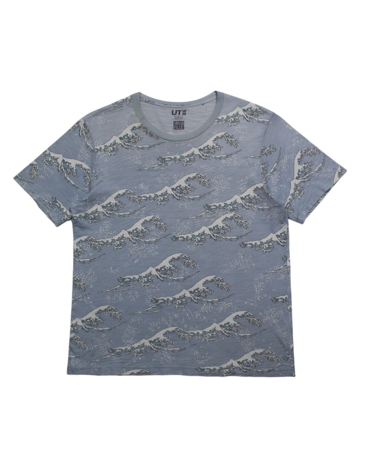 Japanese Brand UNIQLO HOKUSAI BLUE TEE Size US L / EU 52-54 / 3 - 1 Thumbnail