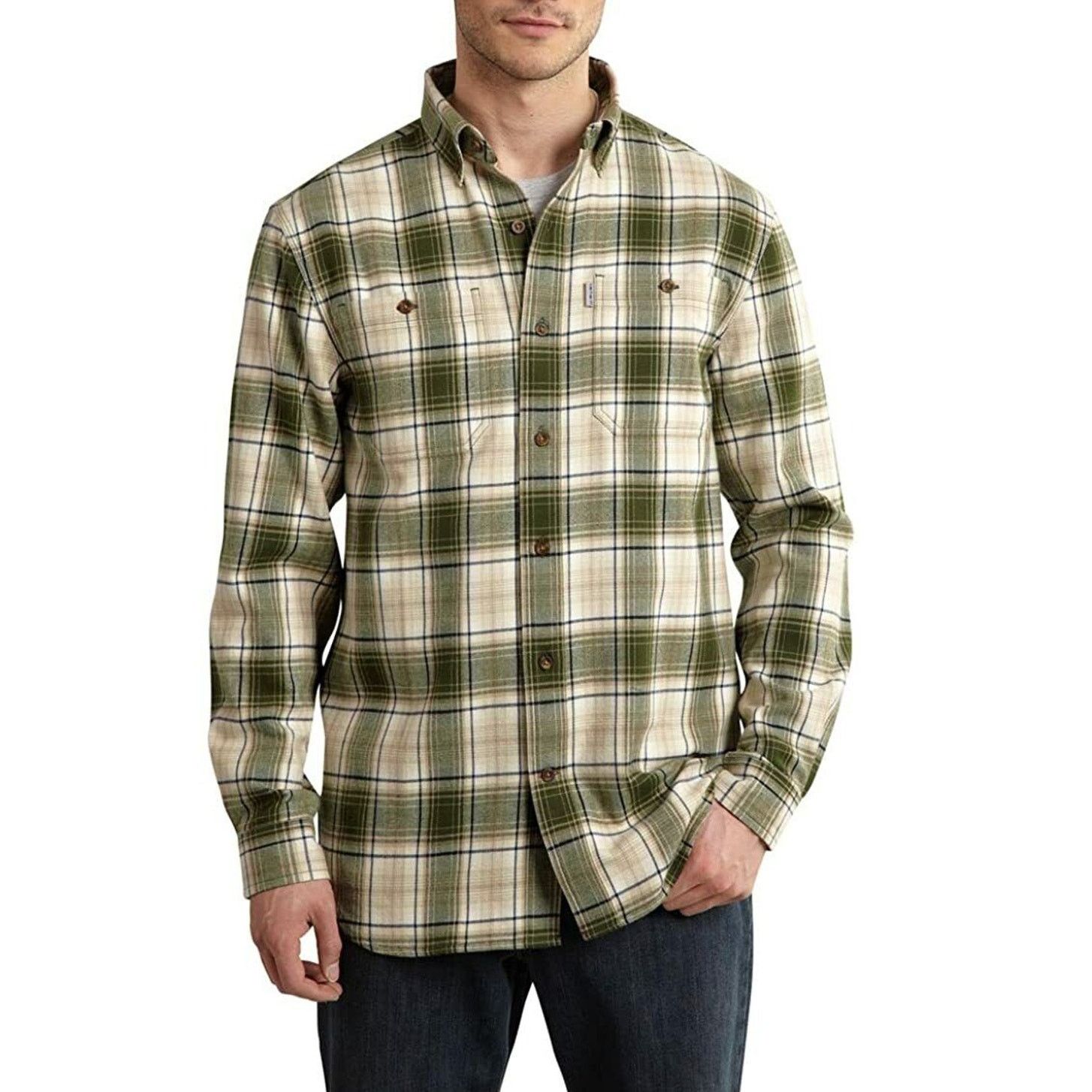 Carhartt Carhartt Mens Trumbull Midweight Flannel Shirt Plaid L Gorp Size US L / EU 52-54 / 3 - 1 Thumbnail