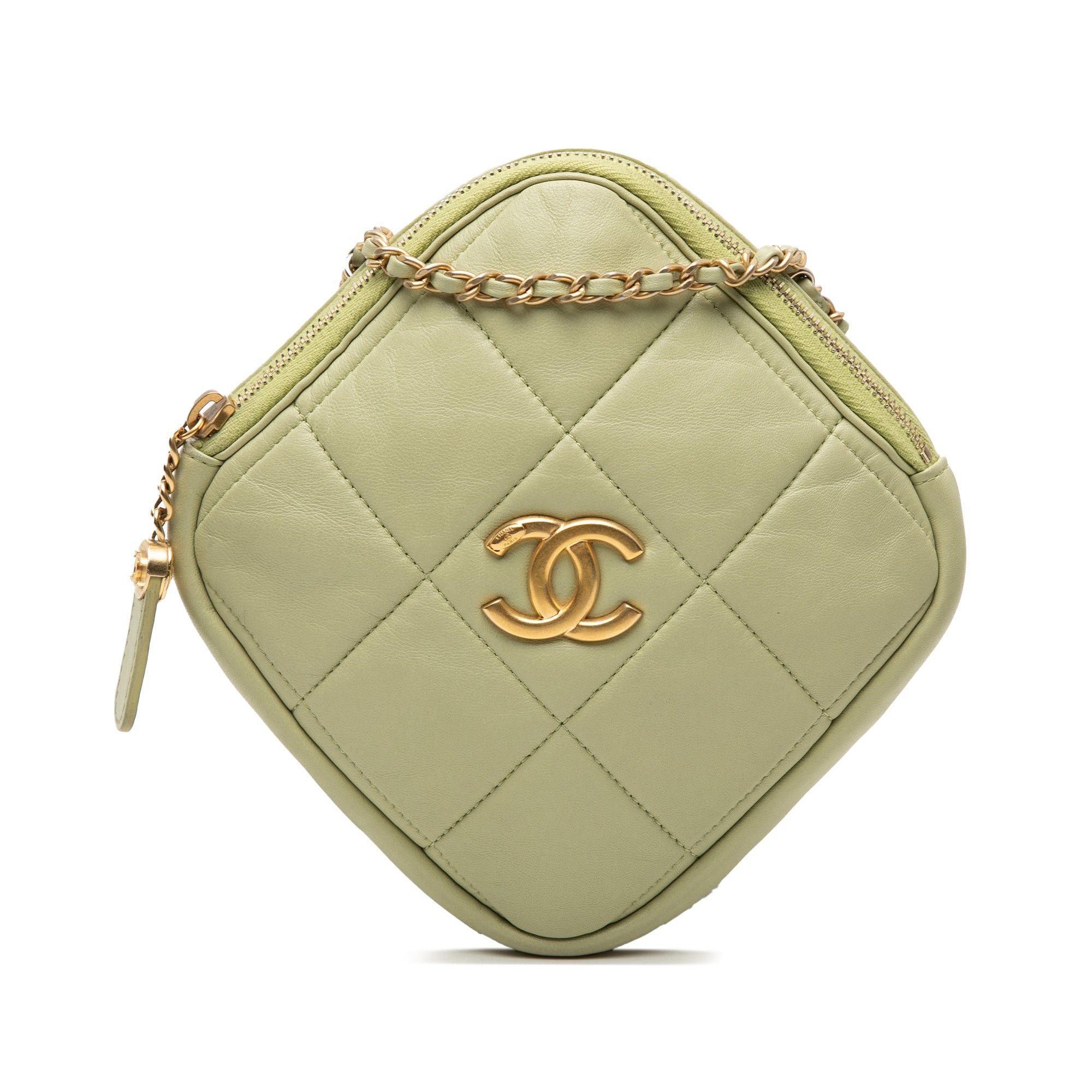 Chanel CC Quilted Lambskin Diamond Clutch with Chain Size ONE SIZE - 1 Thumbnail