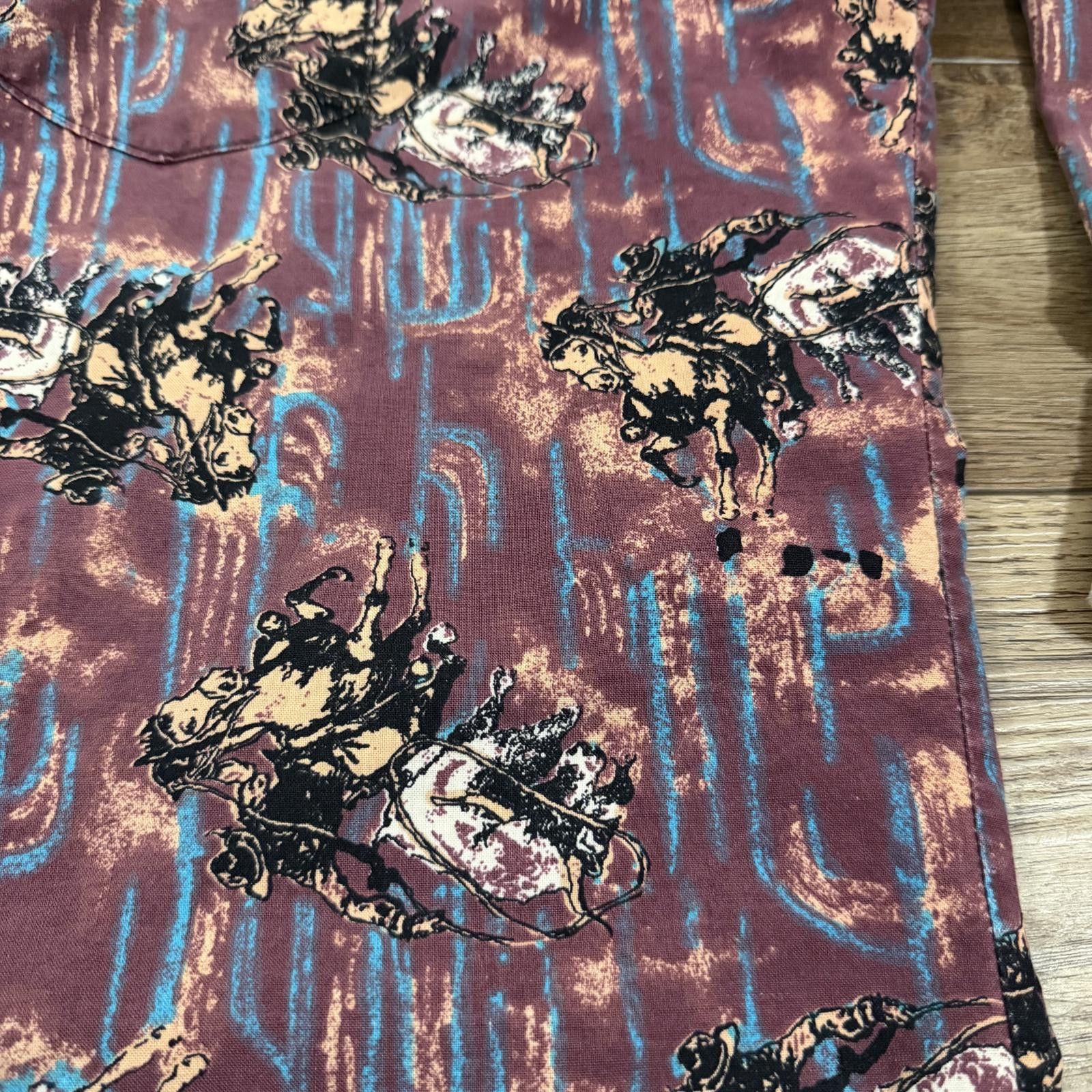 Wrangler Vintage Wrangler Cowboy Western Rodeo Print Button Shirt Size US XXL / EU 58 / 5 - 2 Thumbnail