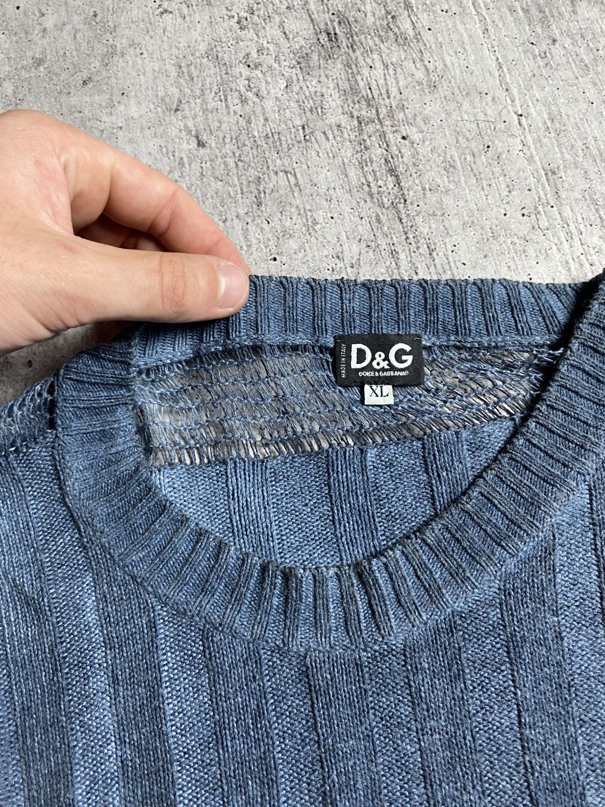 Dolce & Gabbana Vintage Dolce Gabbana Avant Garde Net Sweater Size US XL / EU 56 / 4 - 5 Thumbnail