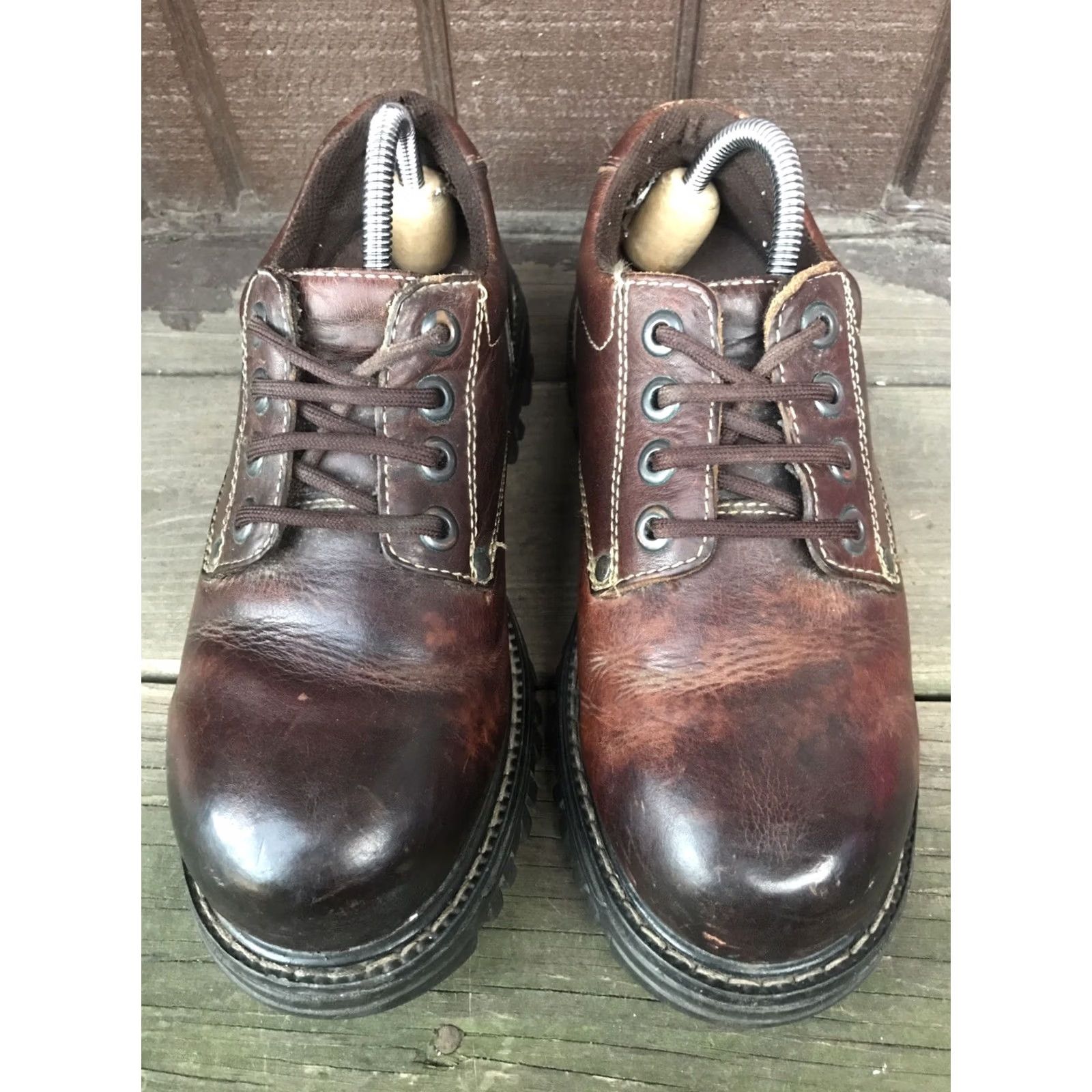 Aldo Aldo Womens Size 10-10.5 US/41M EUR Brown Leather LaceUp Oxford Casual Shoes-467 Shirt Womens Adult 10 Brown Oxford Shoes Size US 10.5 / IT 40.5 - 3 Thumbnail