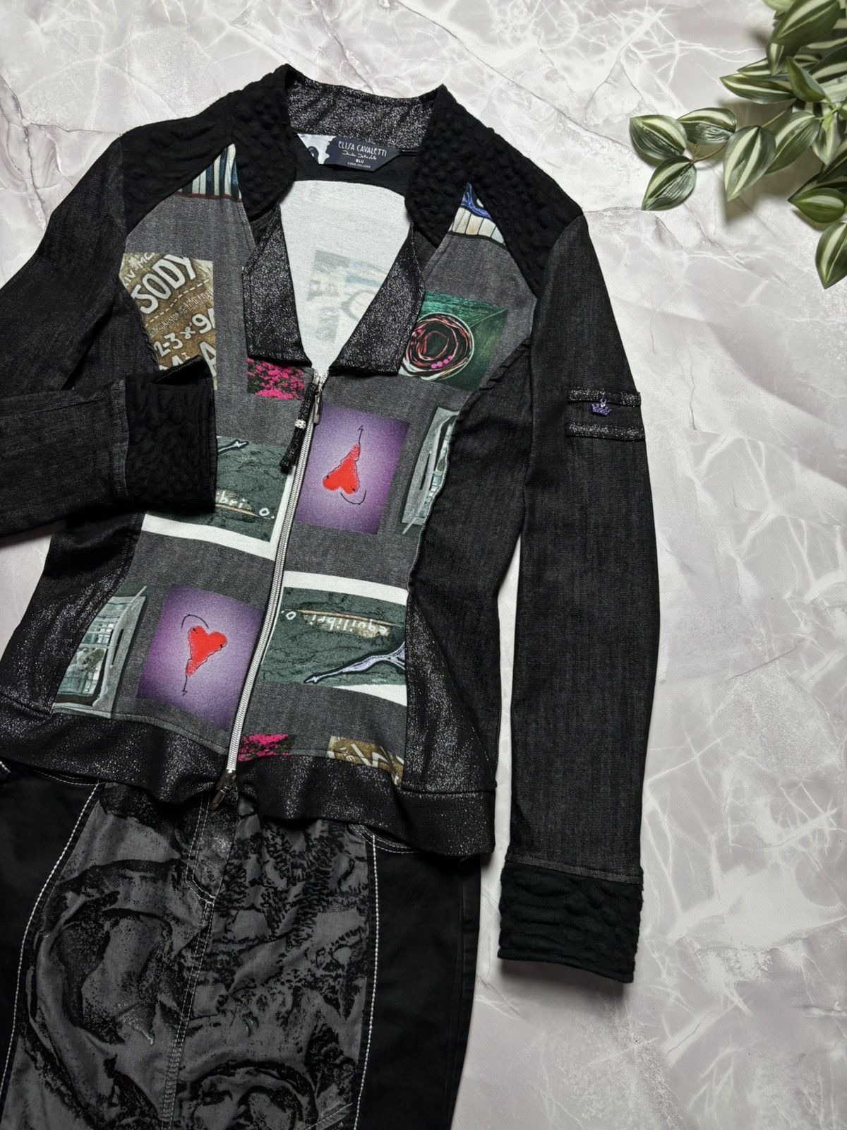 Elisa Cavaletti Elisa Cavaletti Art Patchwork 2-Piece Set Black Womens XS/S Size S / US 4 / IT 40 - 5 Thumbnail