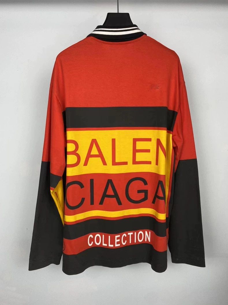 Balenciaga Balenciaga Color Blocked Long Sleeve Polo Shirt Size US XXS / EU 40 - 2 Thumbnail