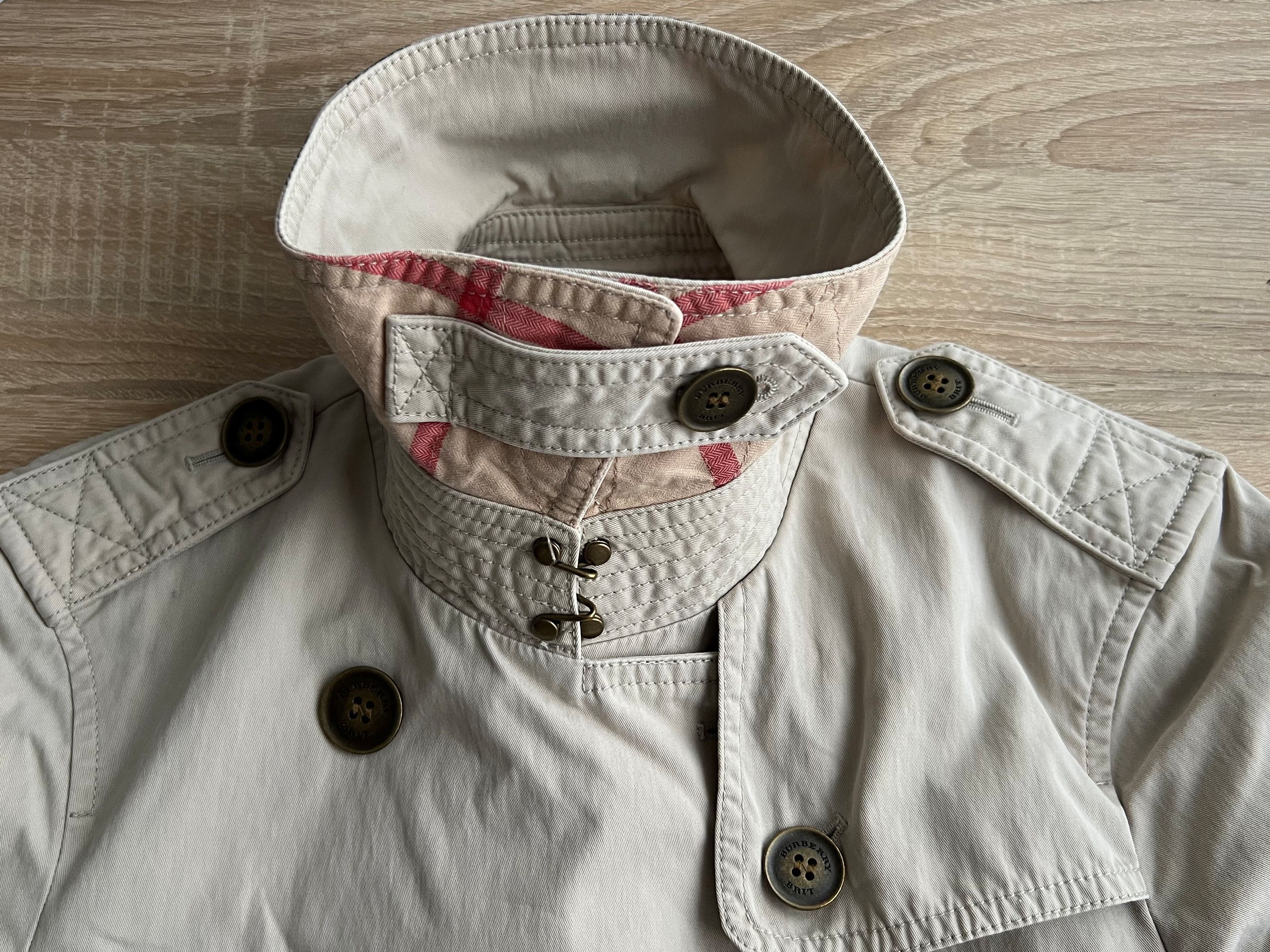 Burberry × Designer BURBERRY BRIT NOVA CHECK TRENCH DOUBLE BREASTED US4 UK6 IT38 Size S / US 4 / IT 40 - 6 Thumbnail