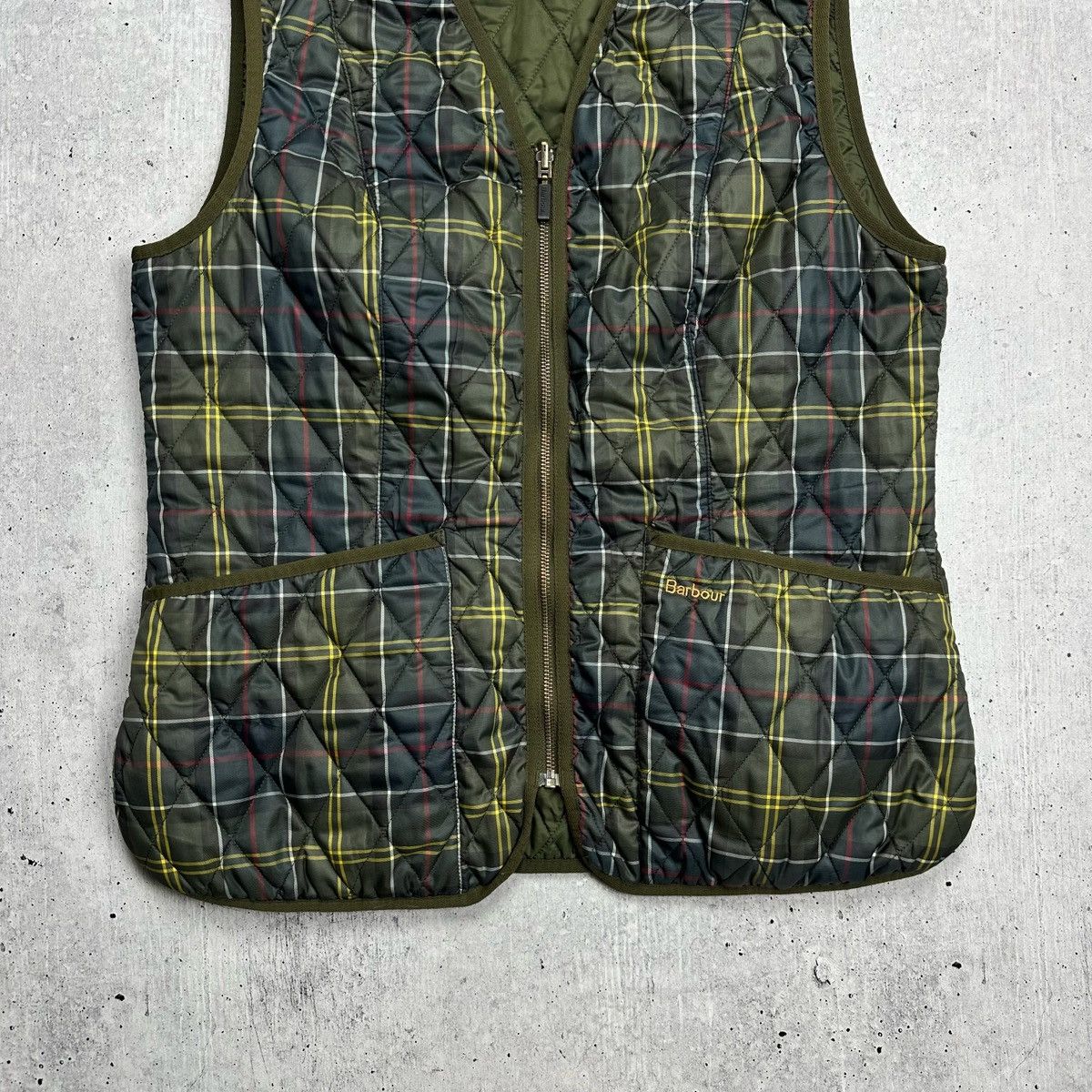 Barbour × Vintage Barbour Tartan Check Light Quilted Vest Jacket Gilet Size US M / EU 48-50 / 2 - 3 Thumbnail