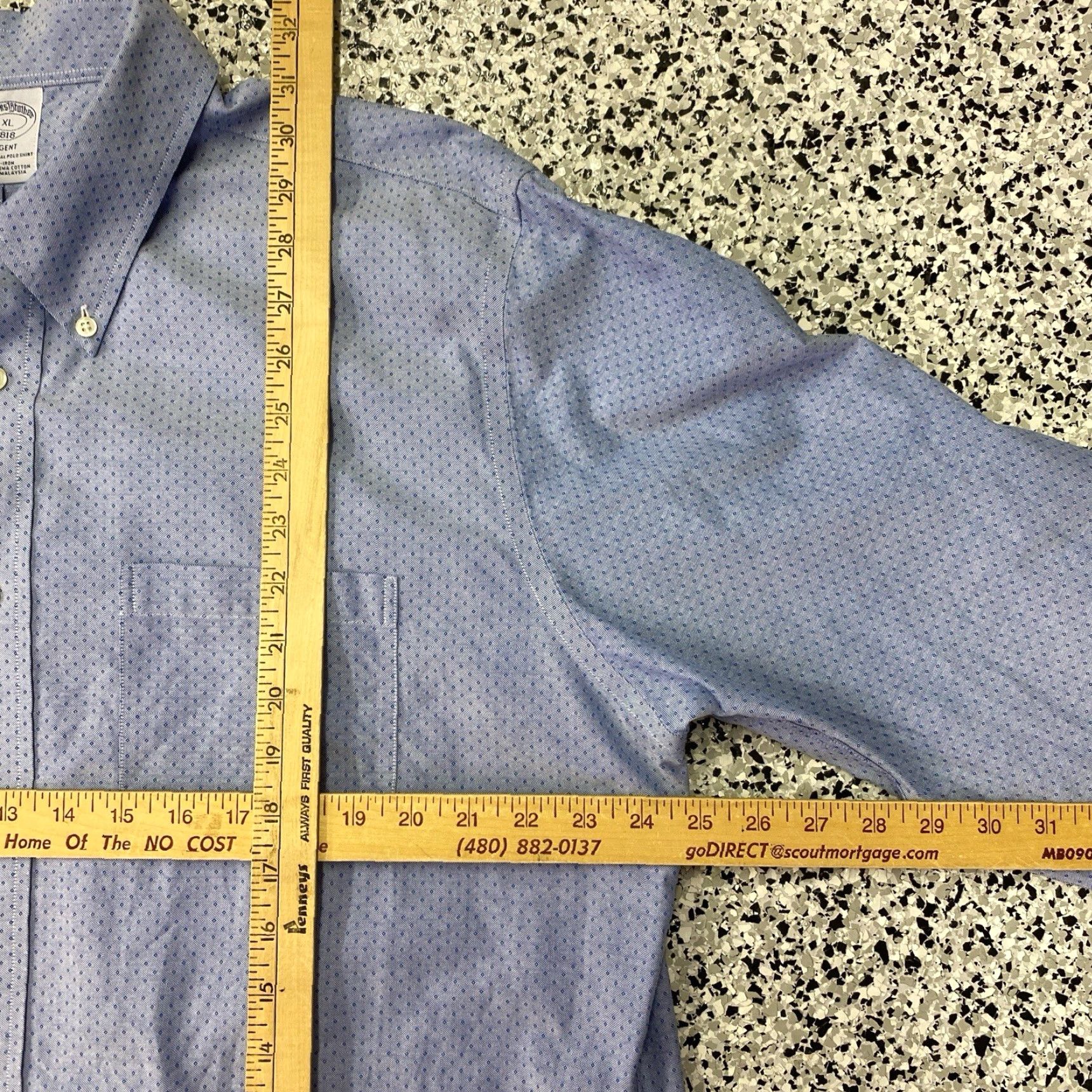 Brooks Brothers Brooks Brothers Shirt Mens XL Regent Polka Dot Long Sleeve Button Down Size US XL / EU 56 / 4 - 2 Thumbnail