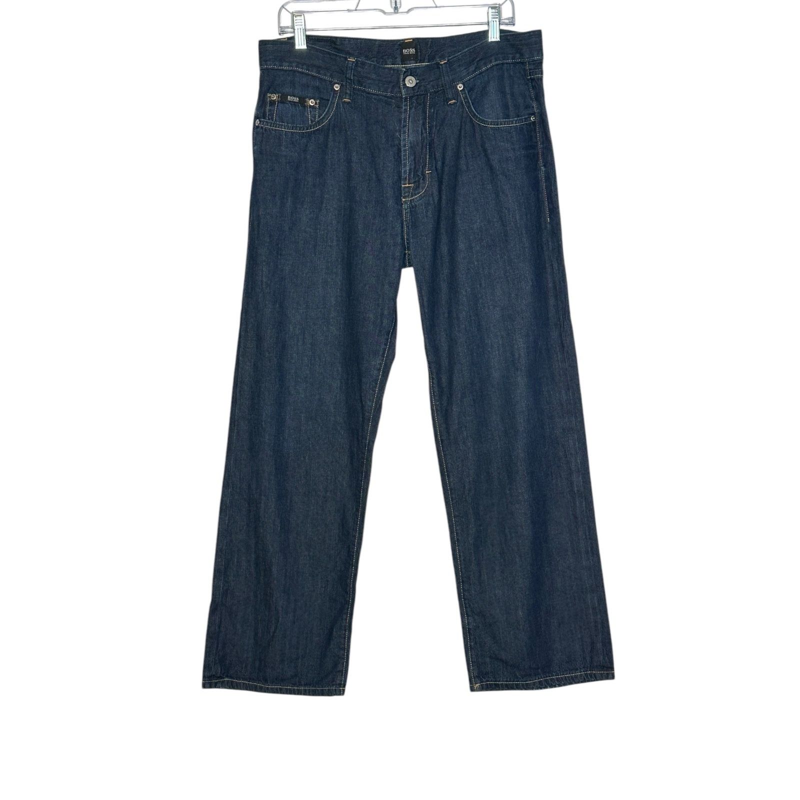 Hugo Boss Hugo Boss blue straight wider legs baggy jeans size 34 Size US 34 / EU 50 - 10 Thumbnail