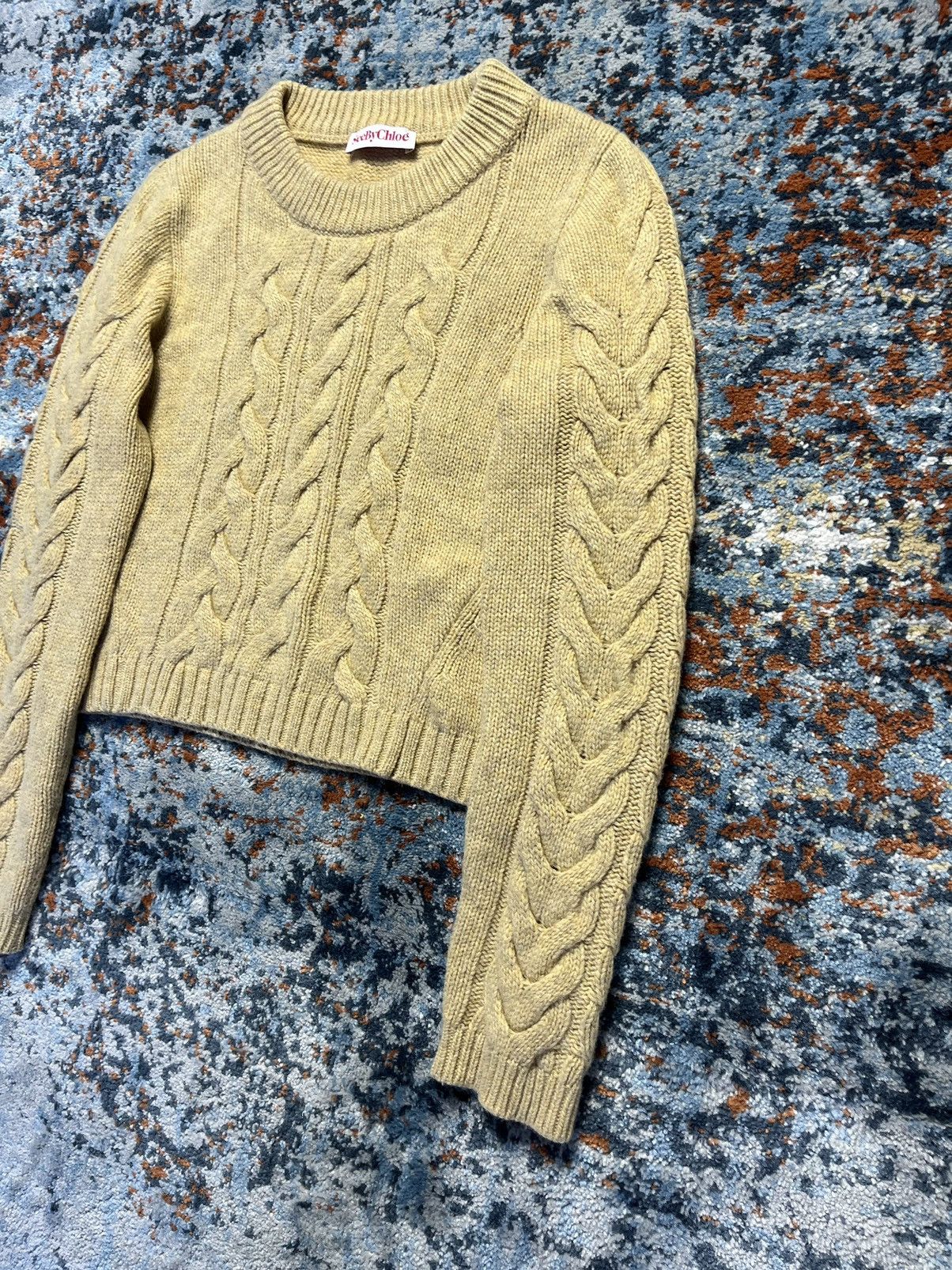 Chloe × See by Chloe Vintage y2k See by Chloe cable knit sweater cropped fit Size M / US 6-8 / IT 42-44 - 3 Thumbnail