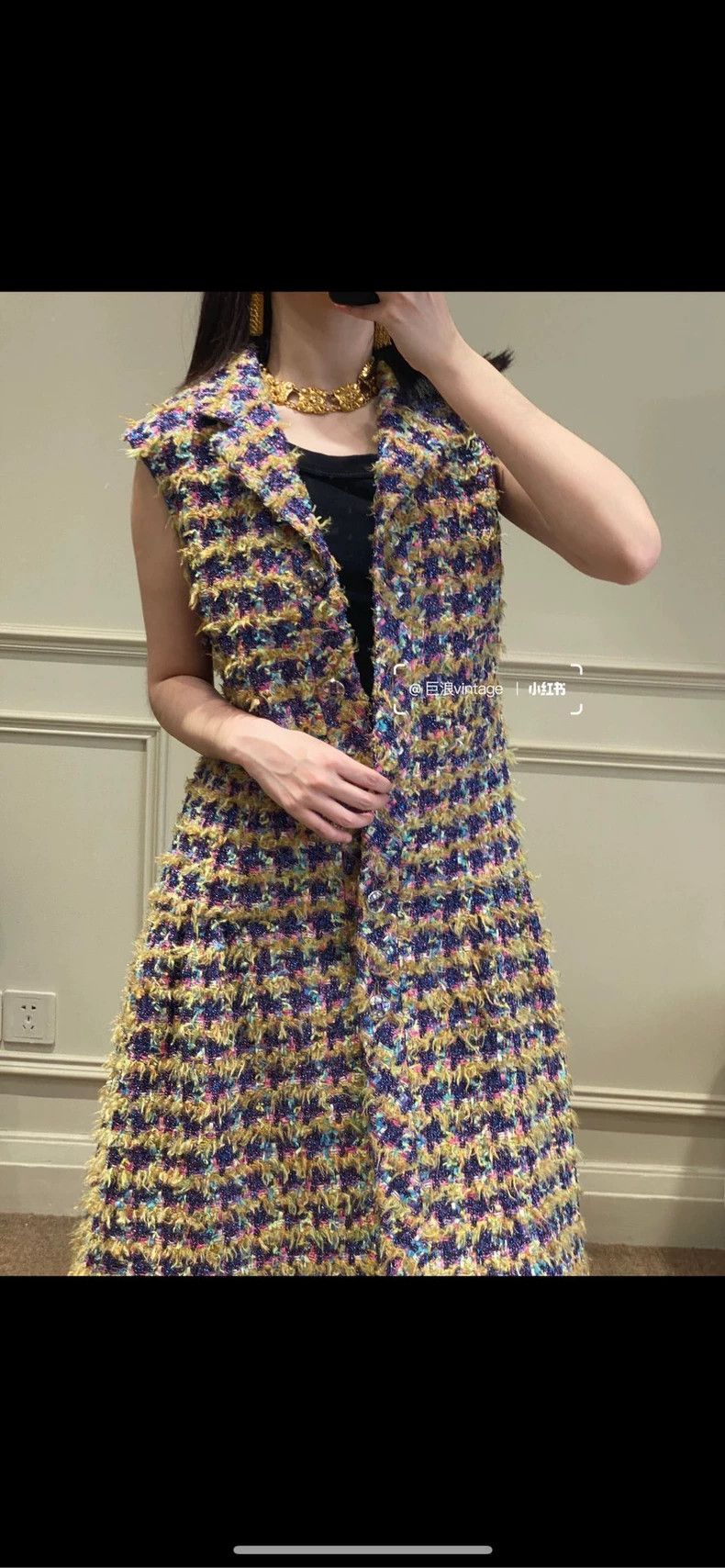 Chanel Chanel 22A tweed fine glitter braided vest skirt 2504-Nexta Size XXS / US 00 / IT 34 - 5 Thumbnail