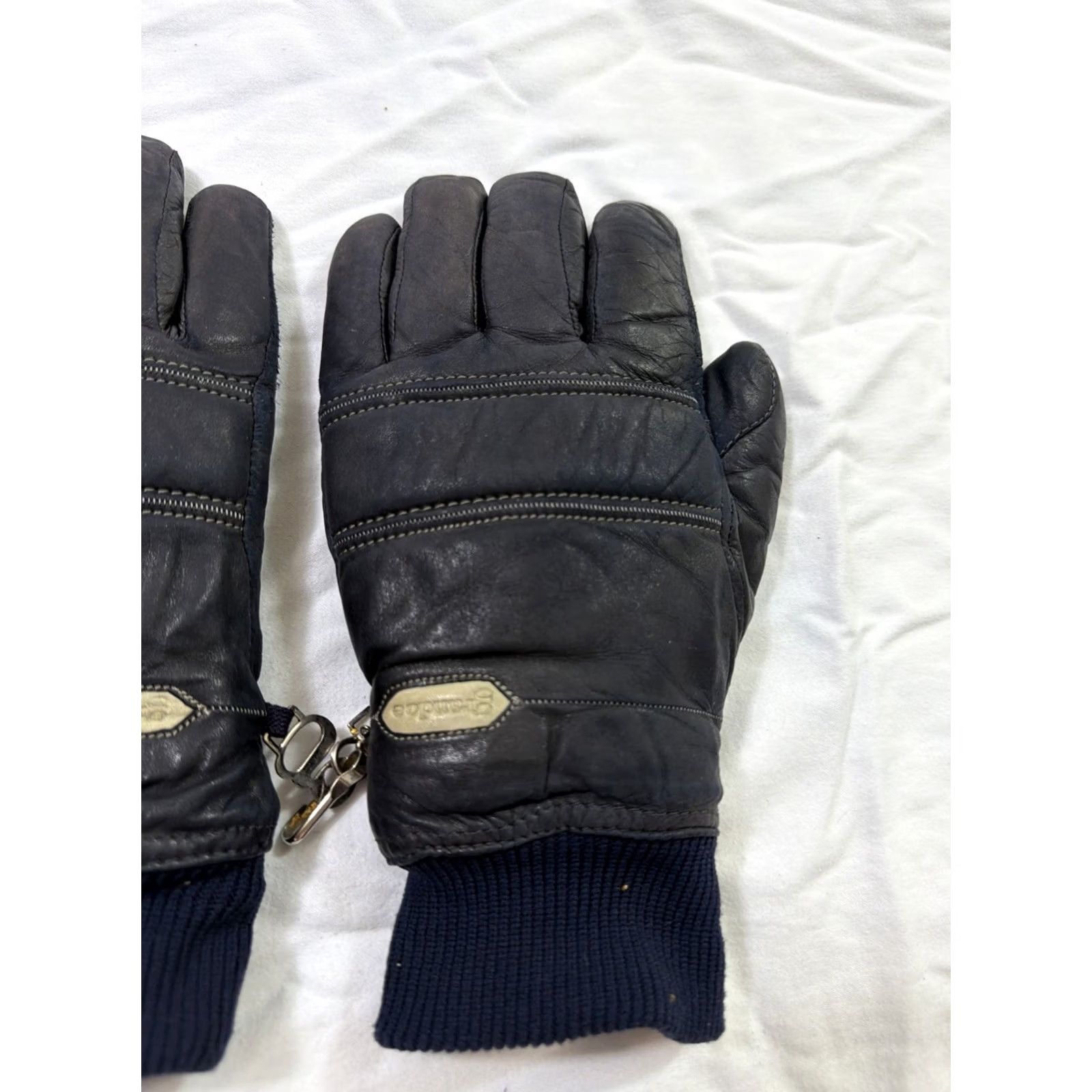 Vintage VINTAGE Grandoe Women’s Small Navy Blue Goretex Snow Gloves Glove Womens S Navy Water Resistant 90s Size ONE SIZE - 3 Thumbnail
