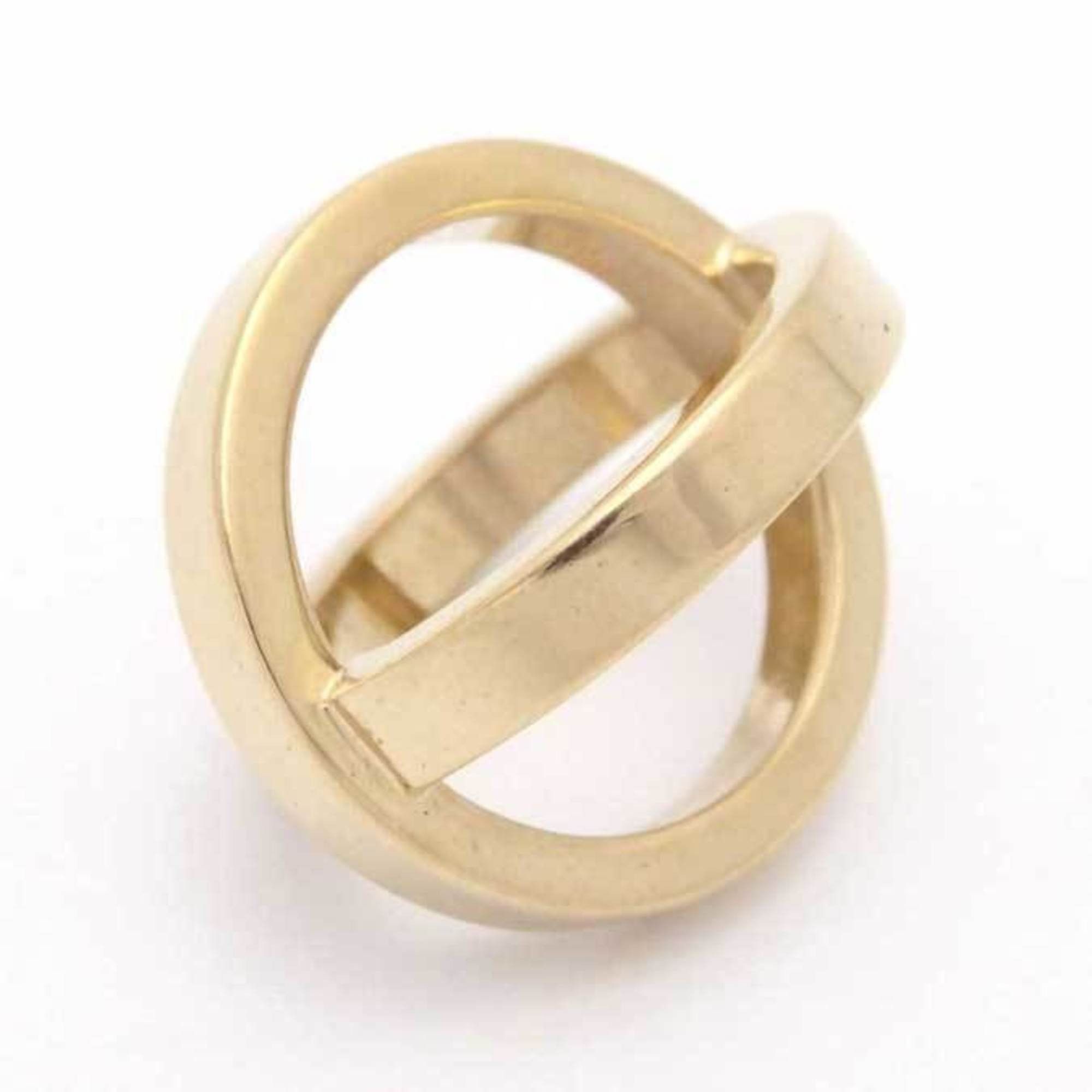 image of Hermes Scarf Ring Bijouterie Fantaise Metal Gold Unisex in Black, Women's