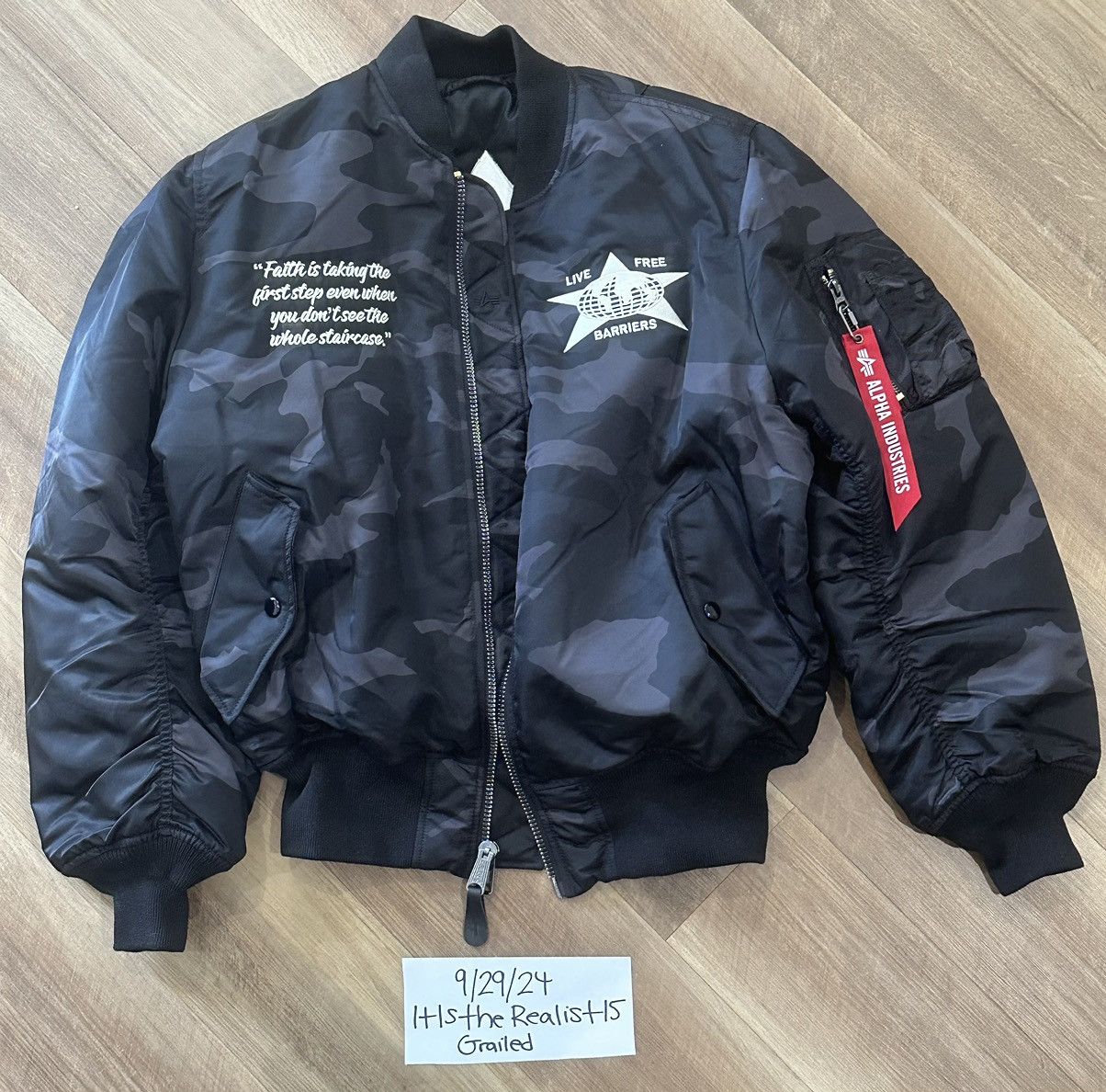ALPHA 躓く INDUSTRIES MA-1 COALITION FORCE レア