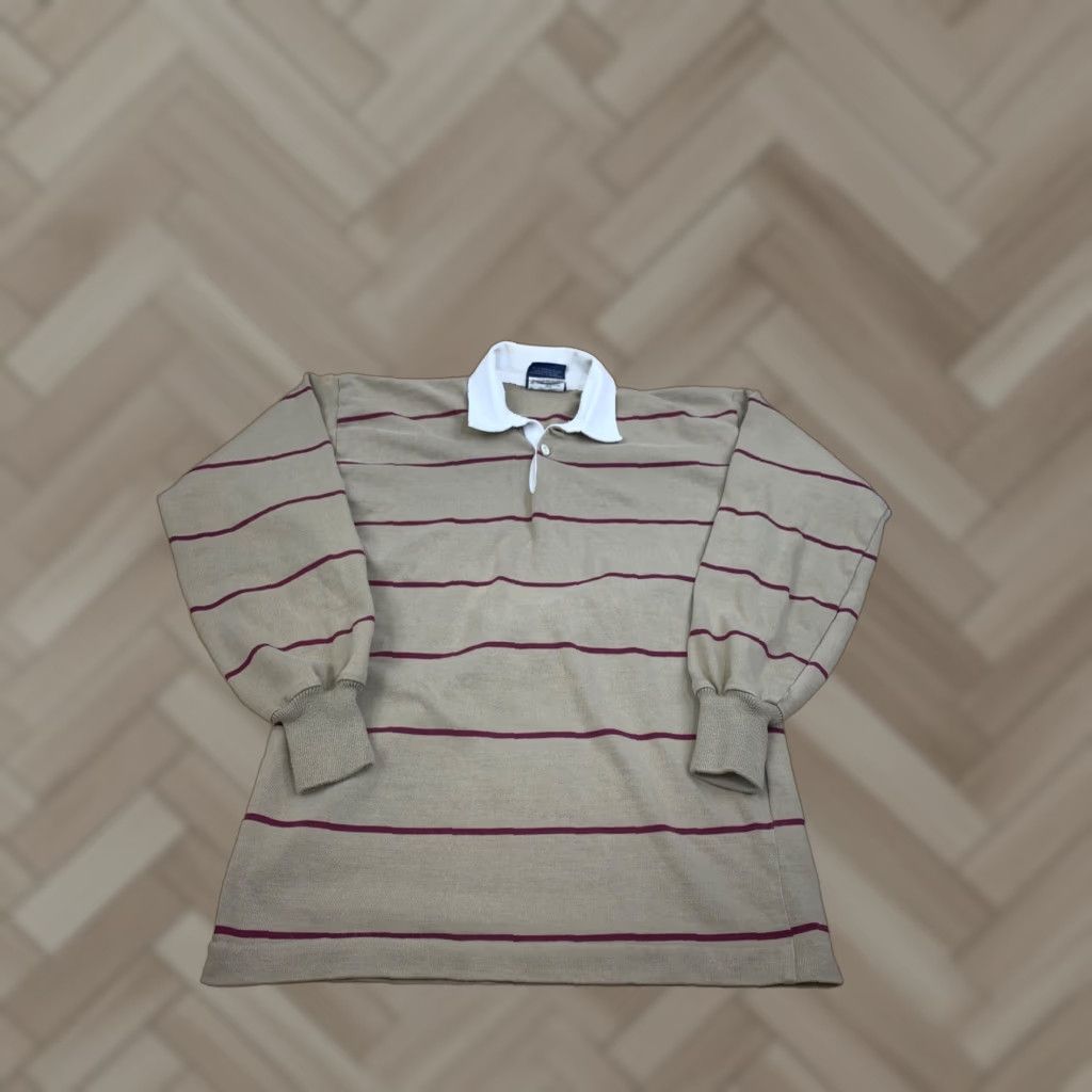 Vintage VINTAGE Canterbury Rugby Polo Shirt Mens M Tan Long Sleeve Collared 90s Logo" Size US M / EU 48-50 / 2 - 1 Thumbnail