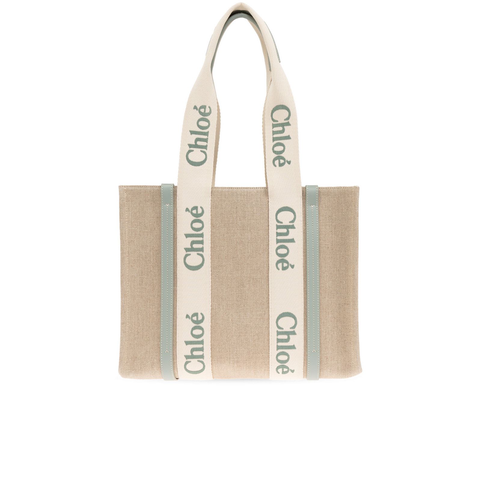 Chloe Chloe Medium Bluish Green Linen Tote Bag New & Authentic Size ONE SIZE - 2 Thumbnail