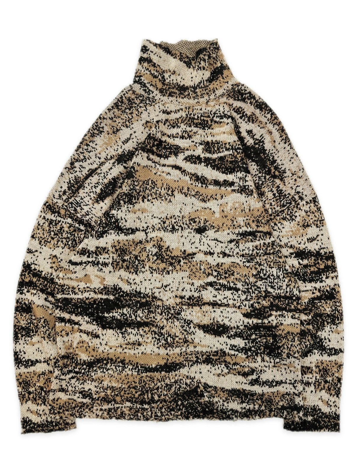 AW02 Raf Simons Virginia Creeper Digi Camo Knitted Turtleneck