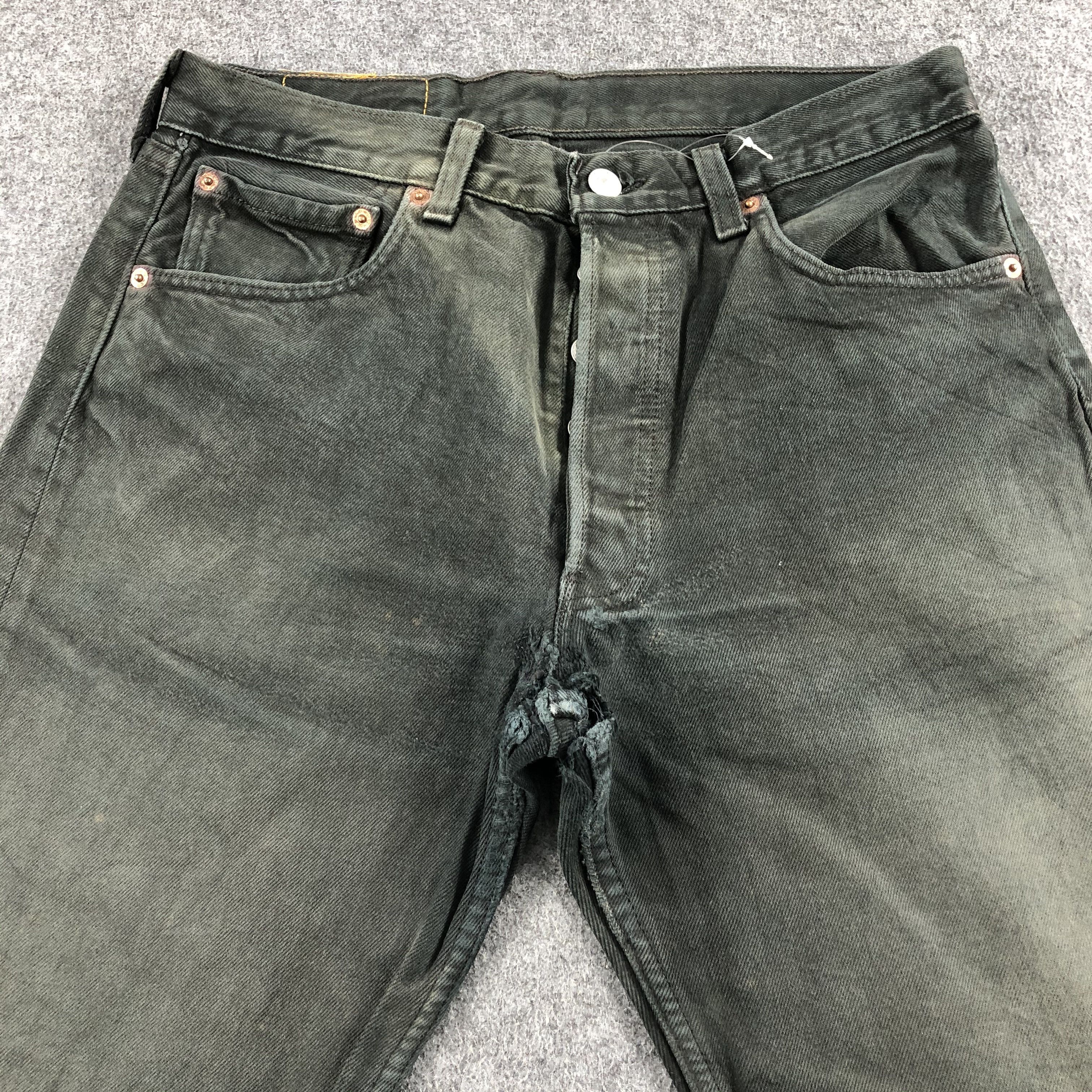Levi's Vintage 90s Ripped Levis 501 Earth Tone Jeans-J1550 Size US 31 - 3 Thumbnail