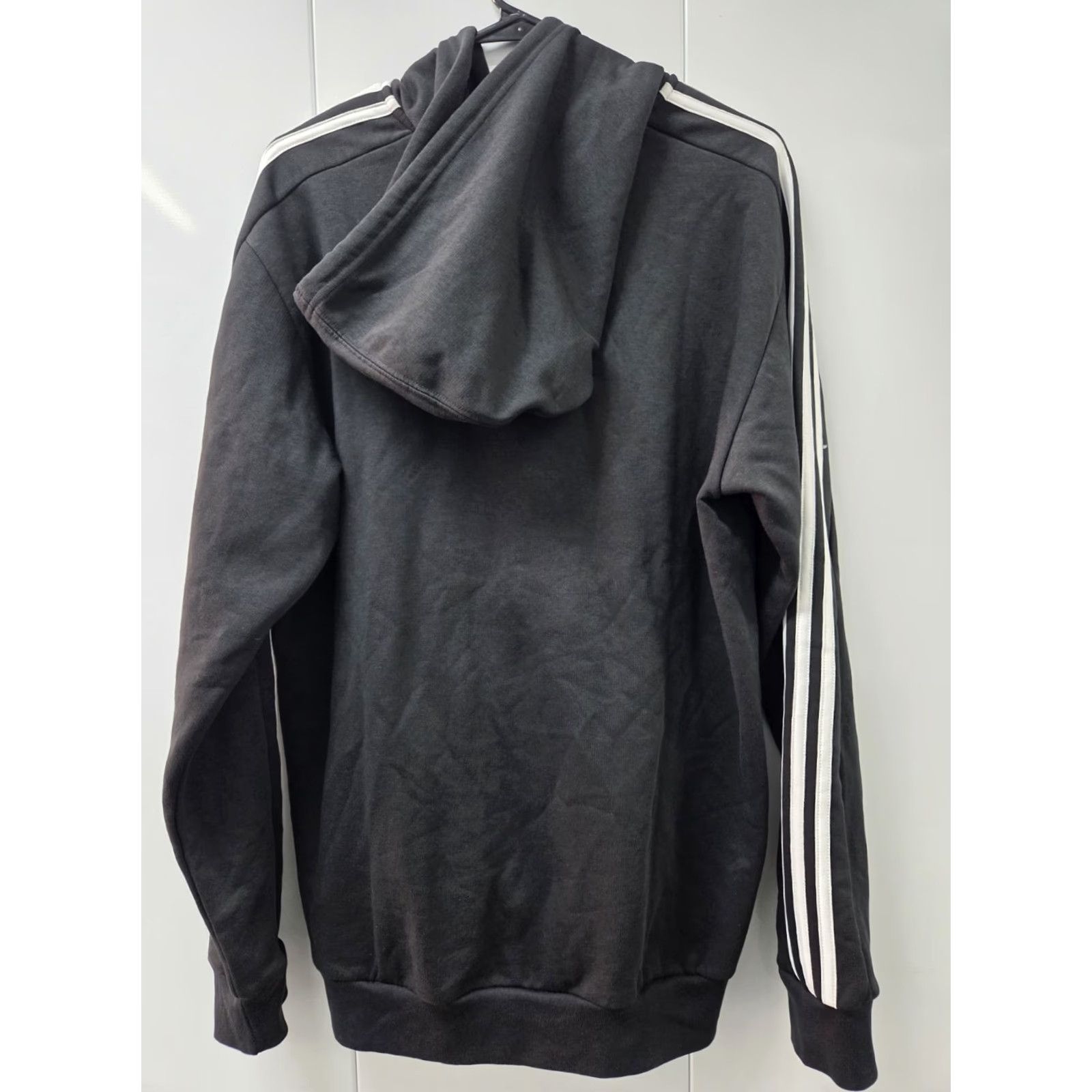 Adidas adidas Mens 3 Stripe Full Zip Hoodie Jacket Black Size L Size US L / EU 52-54 / 3 - 2 Thumbnail