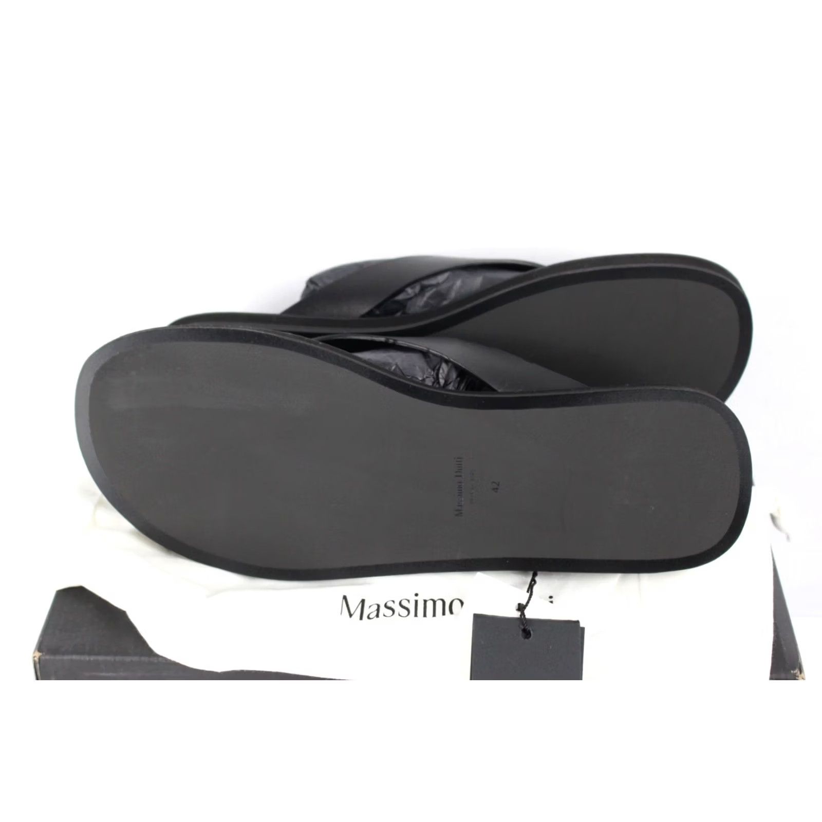 Massimo Dutti Massimo Dutti Women's Sandals Thong Flip Flop Size 11 Black W/Bag Made In Spain Size ONE SIZE - 4 Thumbnail