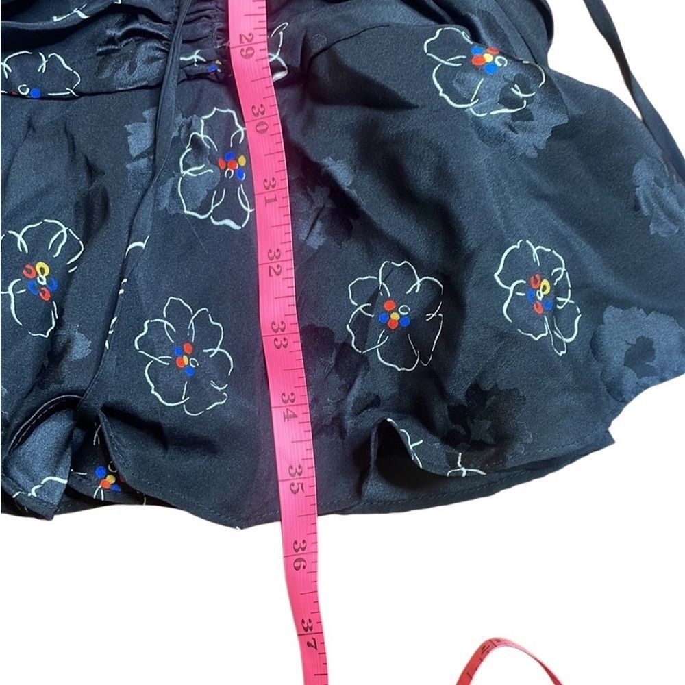 Veronica Beard Veronica Beard Anders Dress Black Silk Stretch Floral Long S Size S / US 4 / IT 40 - 6 Thumbnail