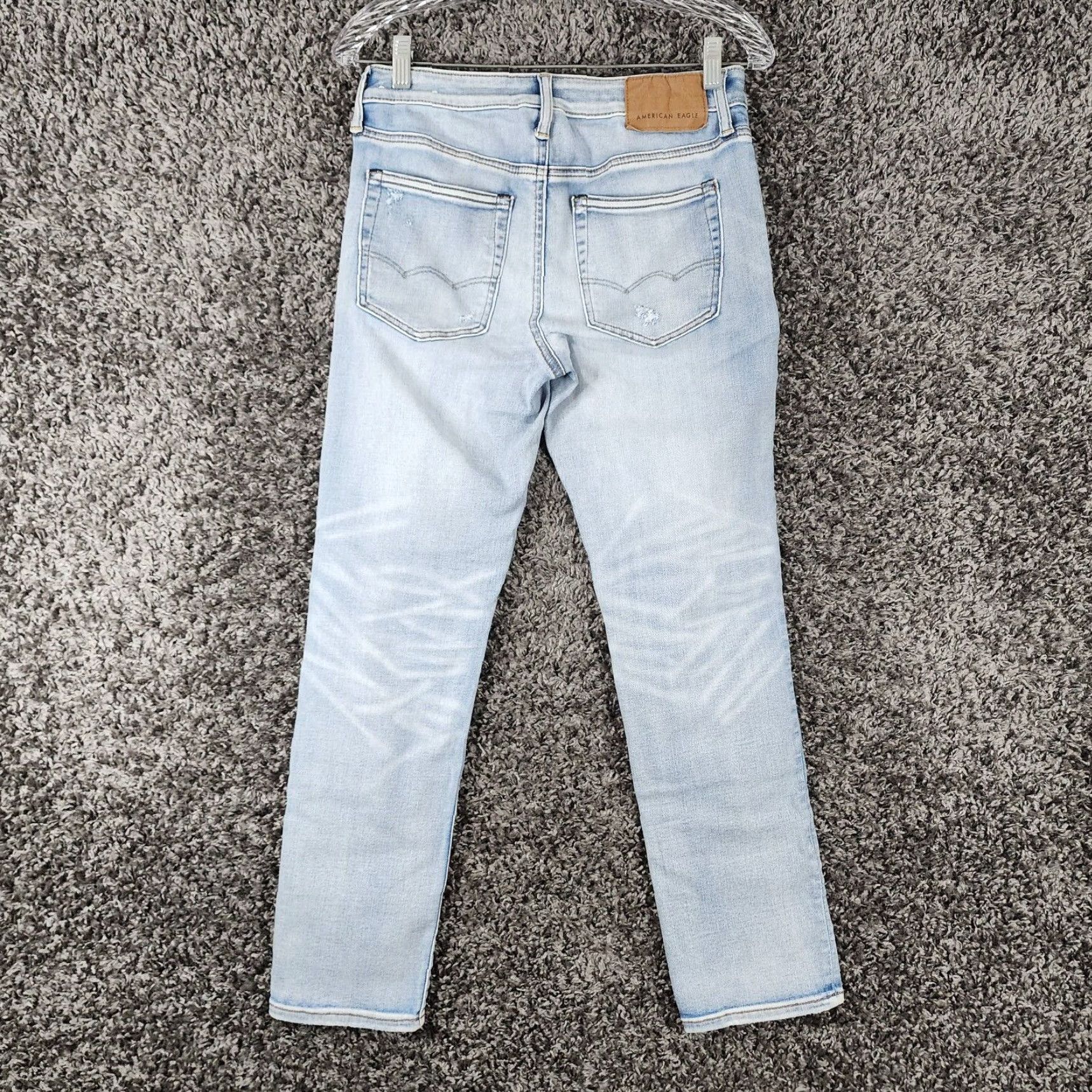 American Eagle Outfitters American Eagle Airflex Jeans Slim Straight Distressed 28x28 Blue Mens Size US 28 / EU 44 - 6 Thumbnail