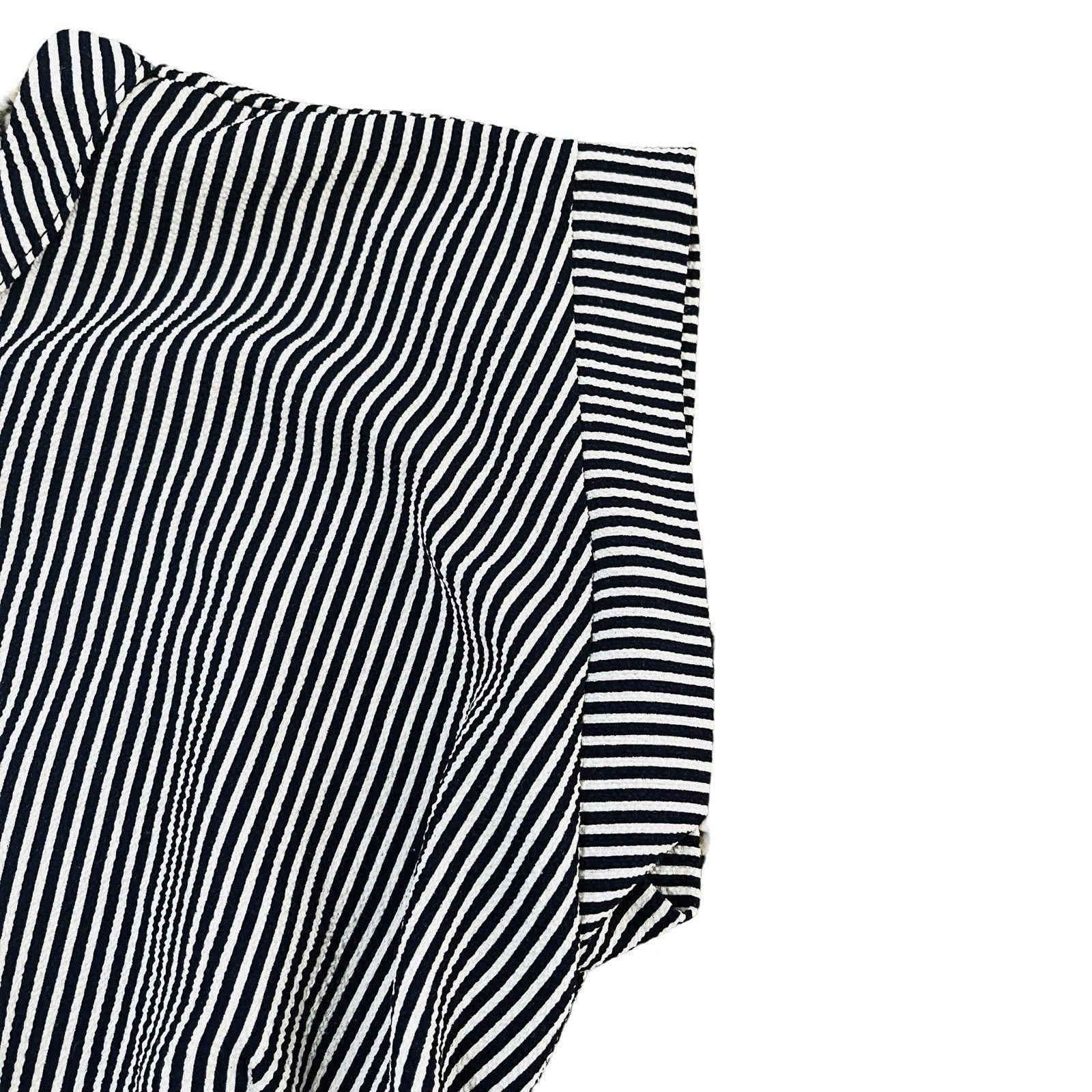 Other Monteau Navy Blue And White Stripped Peplum Blouse Small Size S / US 4 / IT 40 - 5 Thumbnail