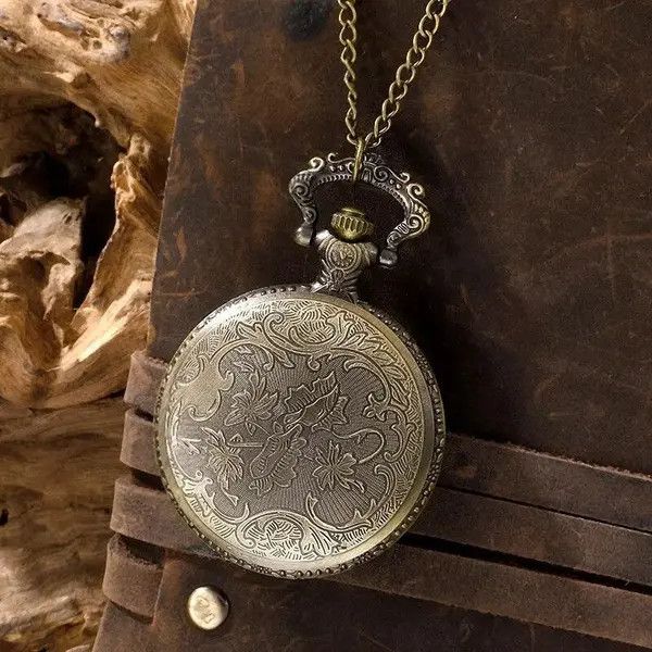 Jewelry × Leather Quartz Pocket Watch Necklace Pendant Size ONE SIZE - 4 Thumbnail