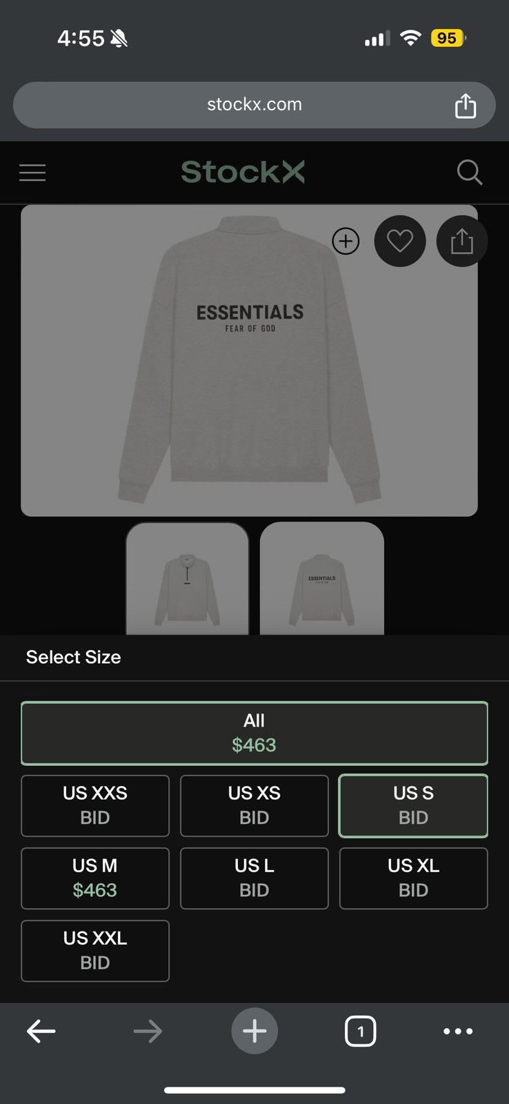 Fear of God Fear of God Essentials Mockneck Half-Zip Oatmeal SZ Small 🔥 Size US S / EU 44-46 / 1 - 14 Thumbnail