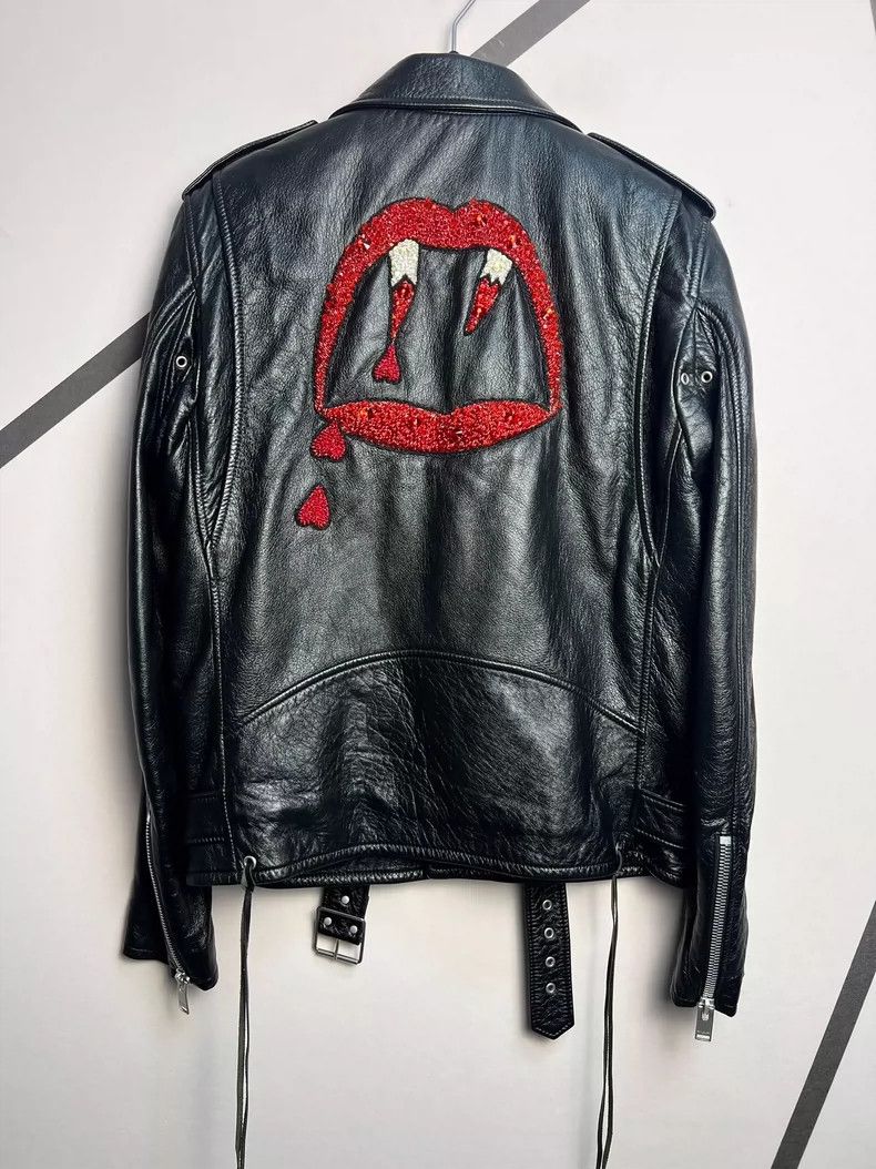 Saint Laurent Paris L17 Blood Luster Leather Jacket | Grailed
