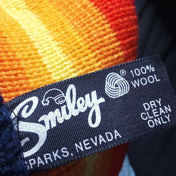 Vintage Vintage 80s Smiley Stiped Wool Winter Ski Hat Beanie Size ONE SIZE - 7 Thumbnail