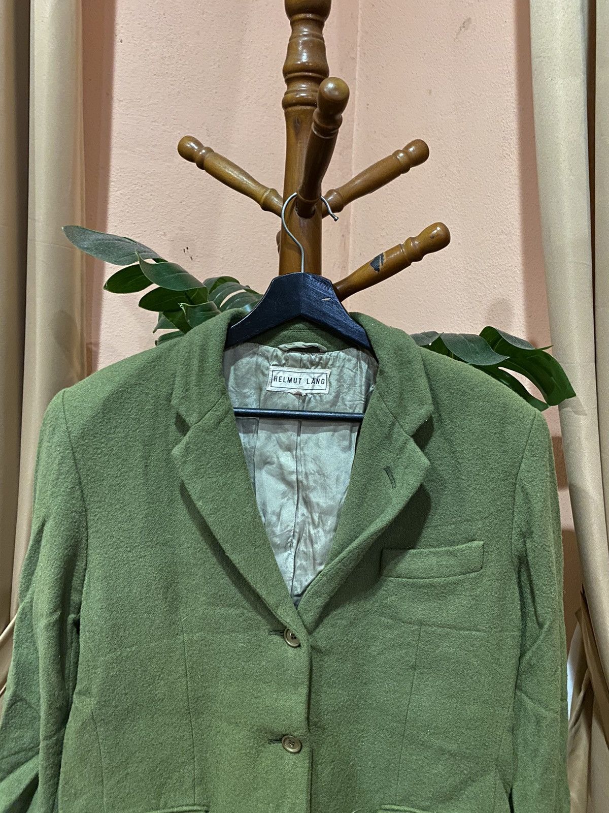 Helmut Lang Vintage Helmut Lang Green Blazer Rare 1990s Designer Jacket Size US M / EU 48-50 / 2 - 7 Thumbnail