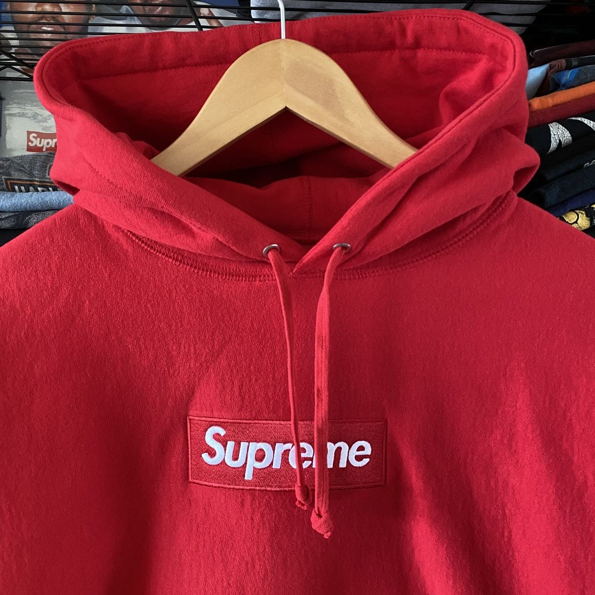 Supreme Supreme Box Logo Hooded Sweatshirt Red Tonal Hoodie 2023 Size US S / EU 44-46 / 1 - 2 Thumbnail