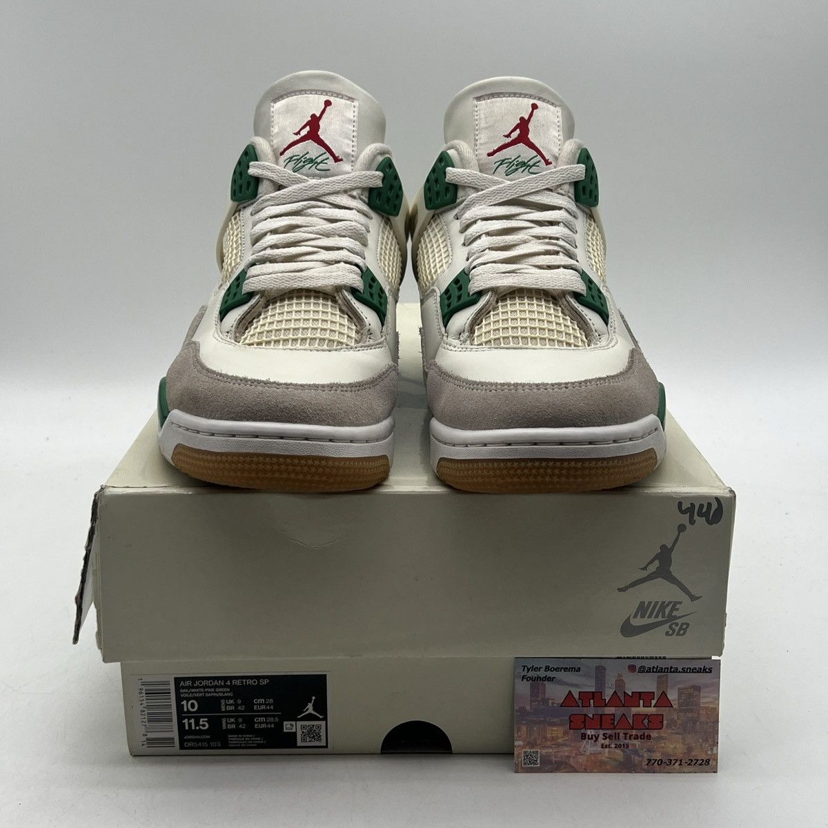 Nike Nike sb x air Jordan 4 pine green Size US 10 / EU 43 - 2 Thumbnail