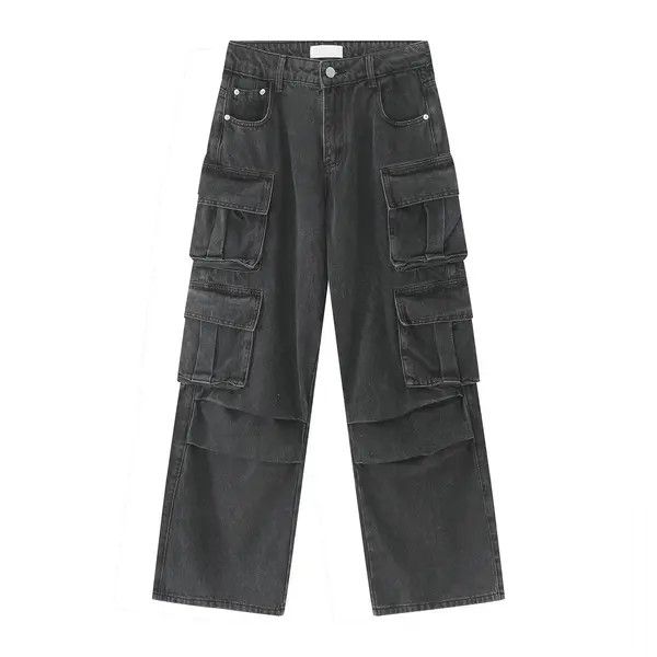 Vintage VIBE distressed fade cargo jeans Size US 30 / EU 46 - 6 Thumbnail