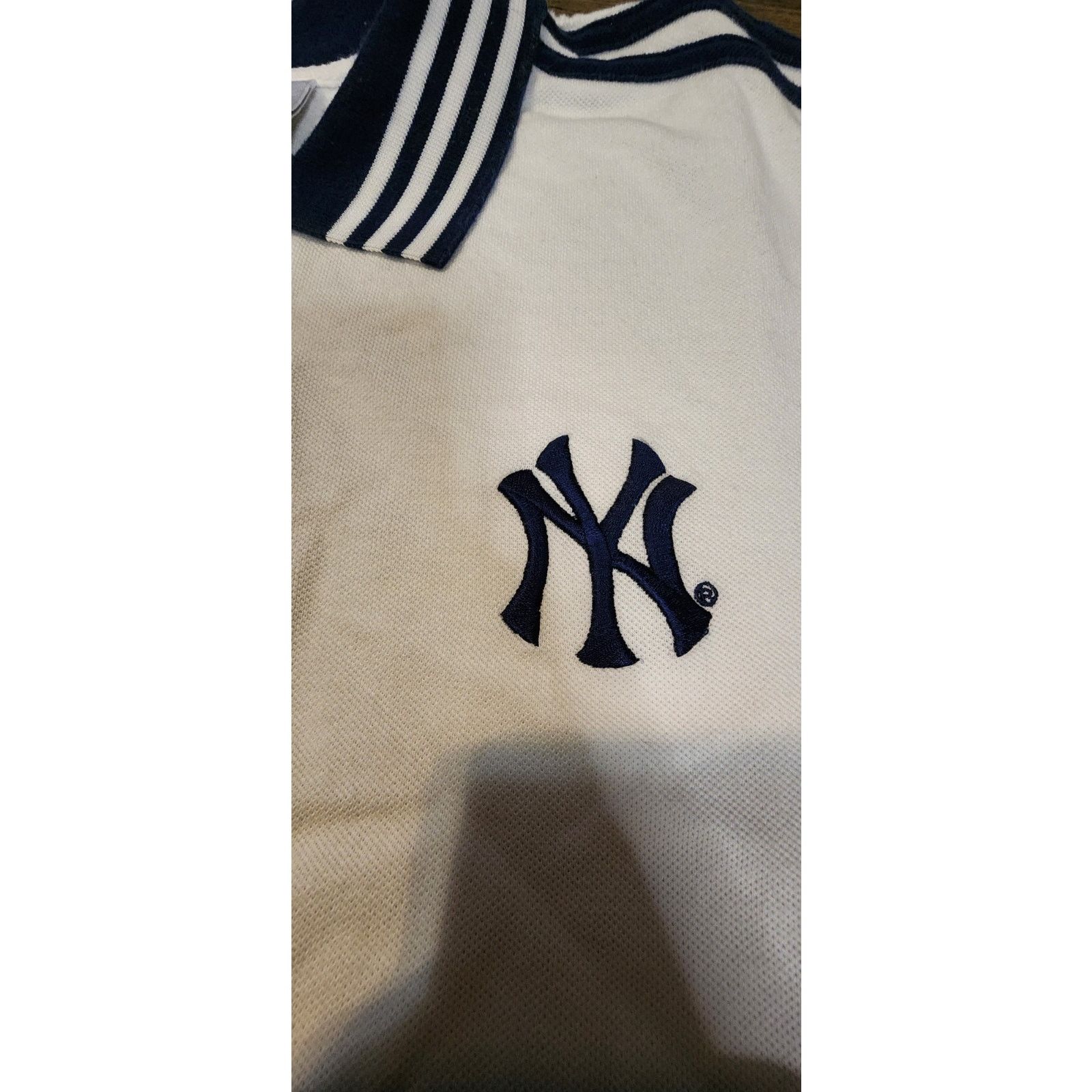 Adidas Adidas New York Yankees Polo White & Blue Shirt XL 2019 Size US XL / EU 56 / 4 - 3 Thumbnail