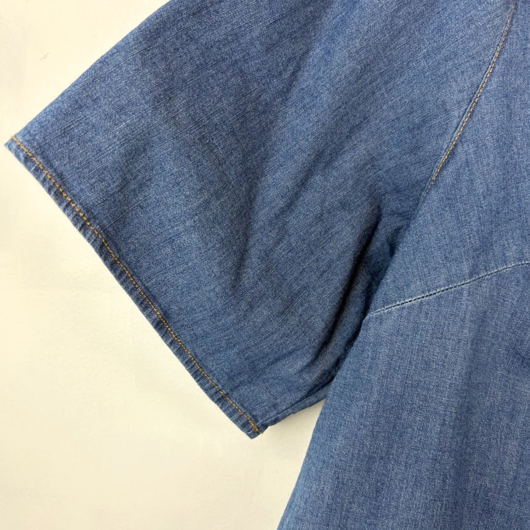 CO D&Co Denim Co Button Top Womens 3X Denim Tunic Solid Casual Shirt Button-Up Size XXL / US 16-18 / IT 52-54 - 5 Thumbnail