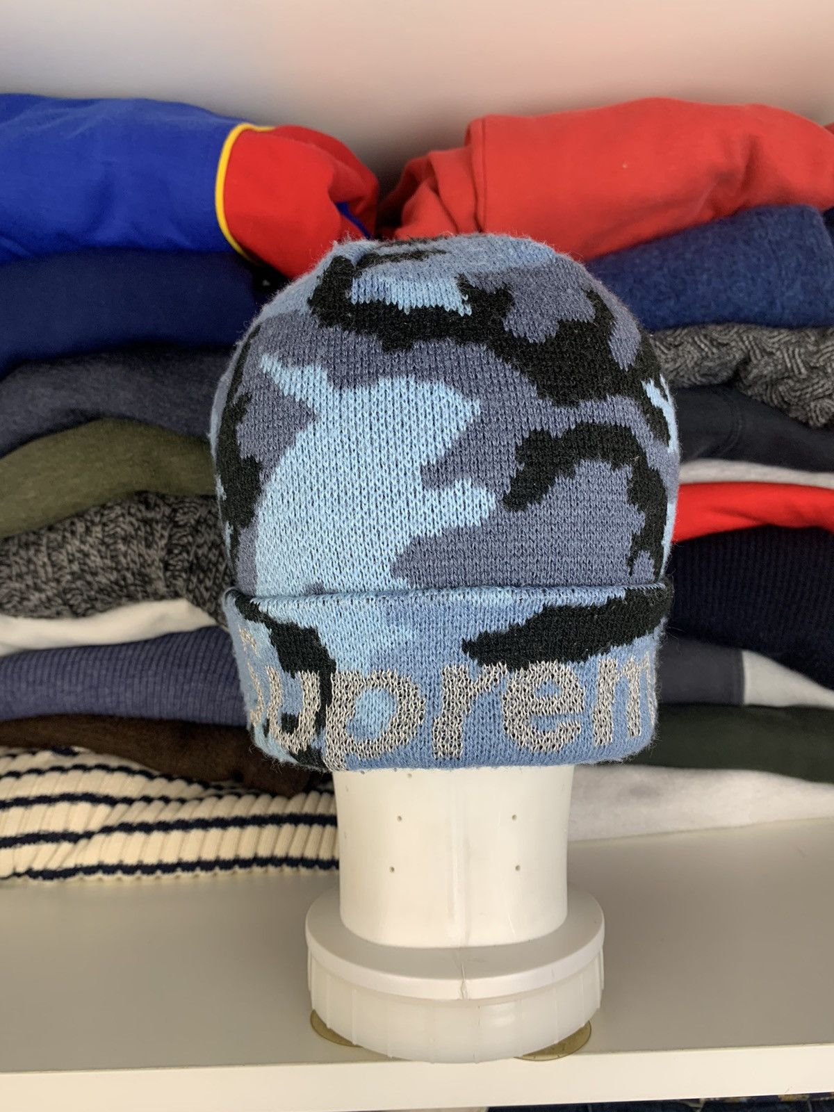 New Era × Supreme Supreme New Era Split Beanie Hat Size ONE SIZE - 2 Thumbnail