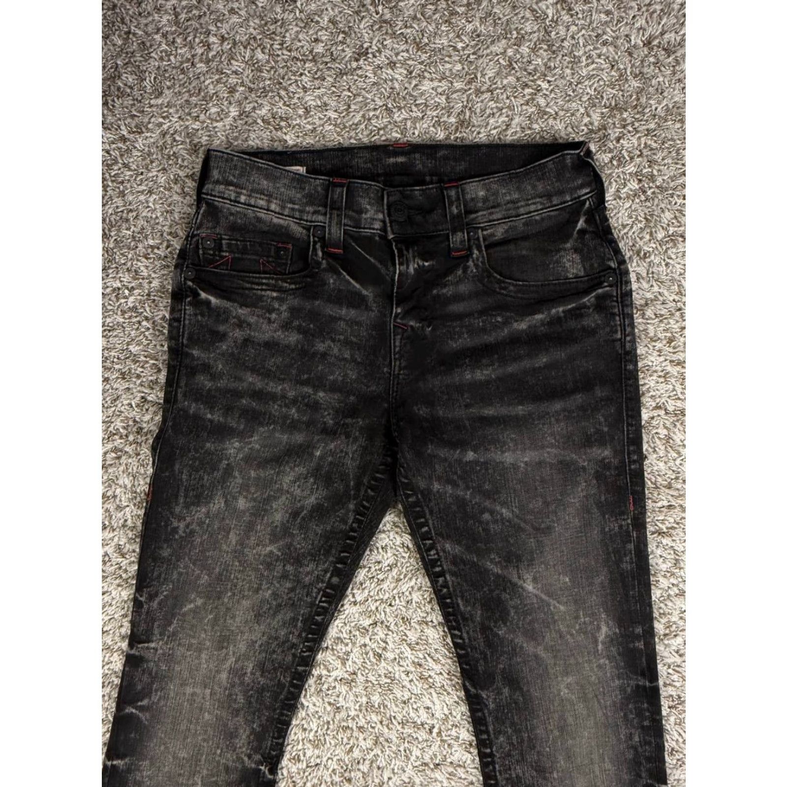 True Religion True Religion Ricky Relaxed Straight Gray Denim Jeans Men 30x32 Regular Inseam 32 Denim Logo Straight Jeans Mens Size US 30 / EU 46 - 2 Thumbnail