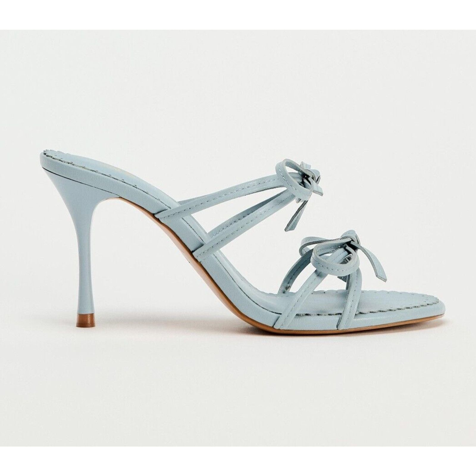 Zara ZARA women's Blue Strappy Heels NWT Size US 8 / IT 38 - 15 Thumbnail