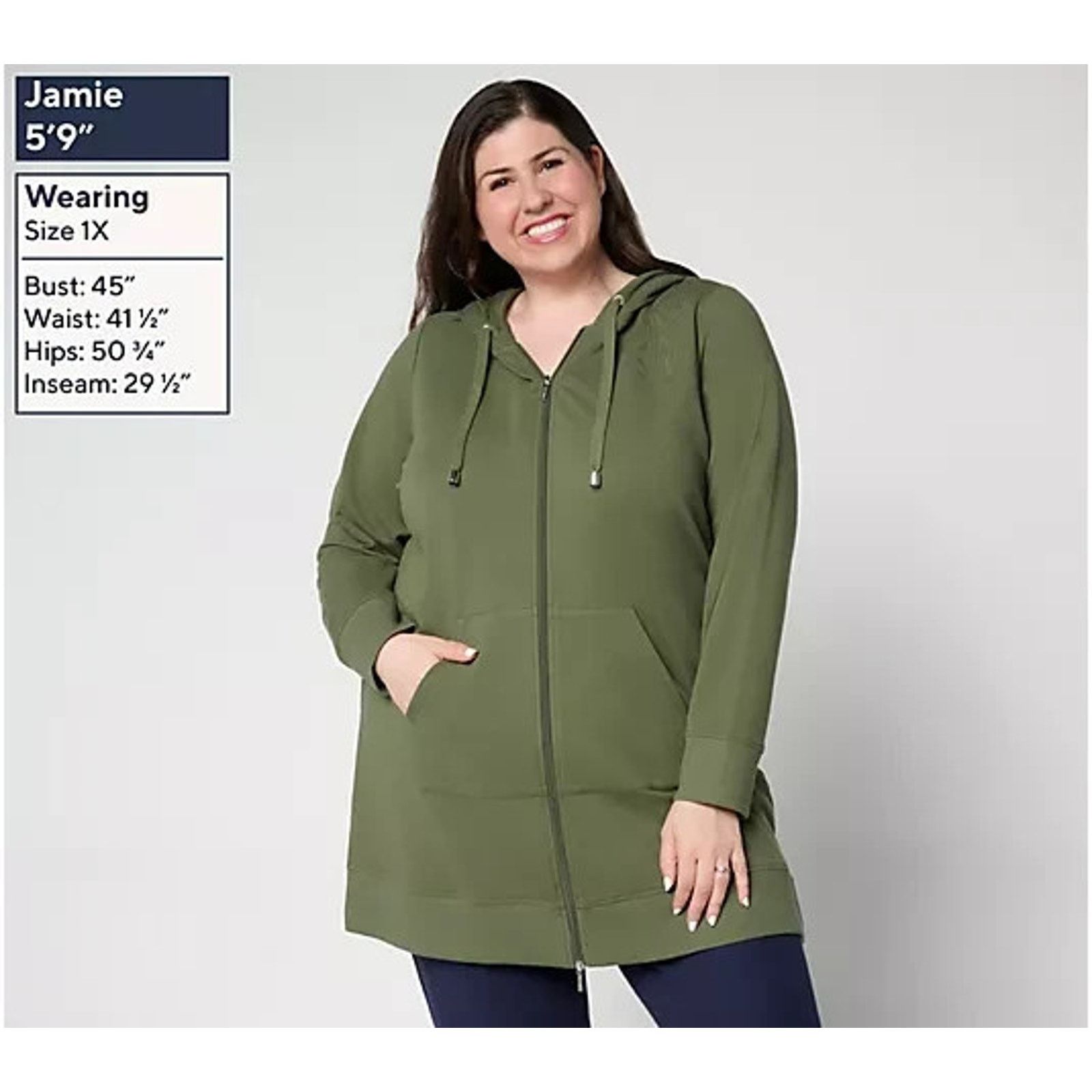 Denim & Co. Denim & Co. French Jacket Dark Olive Large A606201 Size L / US 10 / IT 46 - 2 Thumbnail