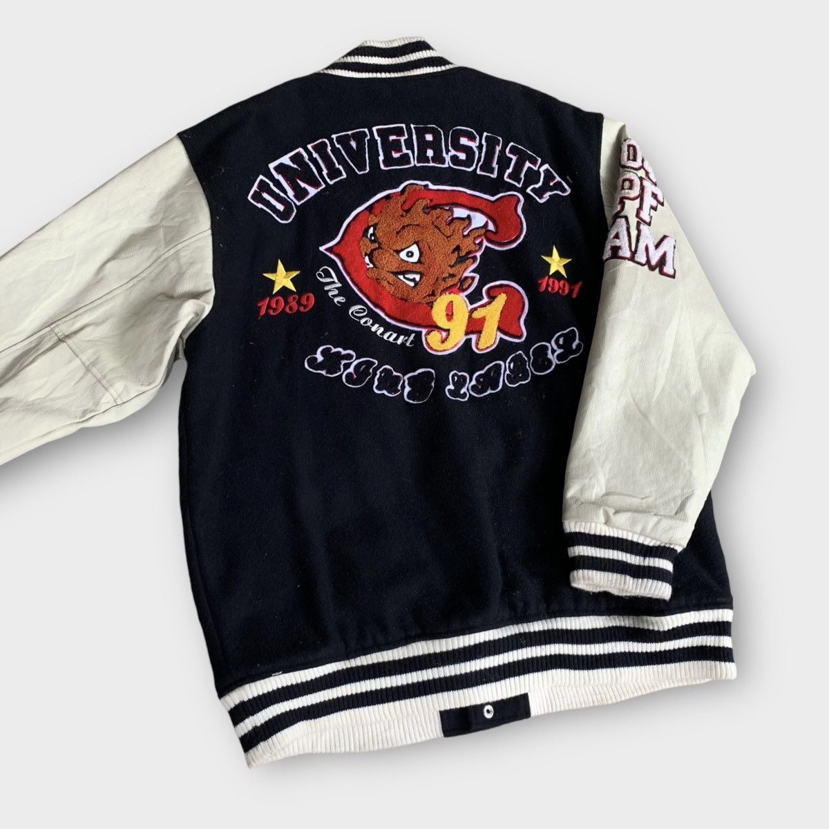 Other Conart 91 University Wool Leather Jacket Embroidered Logo Size US L / EU 52-54 / 3 - 1 Thumbnail