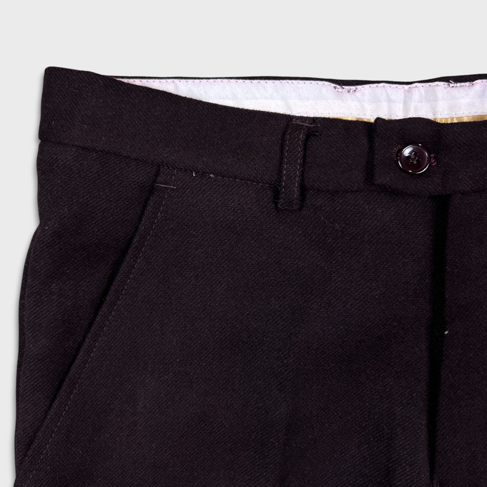 Vintage Vintage Dress Pants 30x27 Straight Hemmed Leg 90s Trousers Size US 30 / EU 46 - 3 Thumbnail
