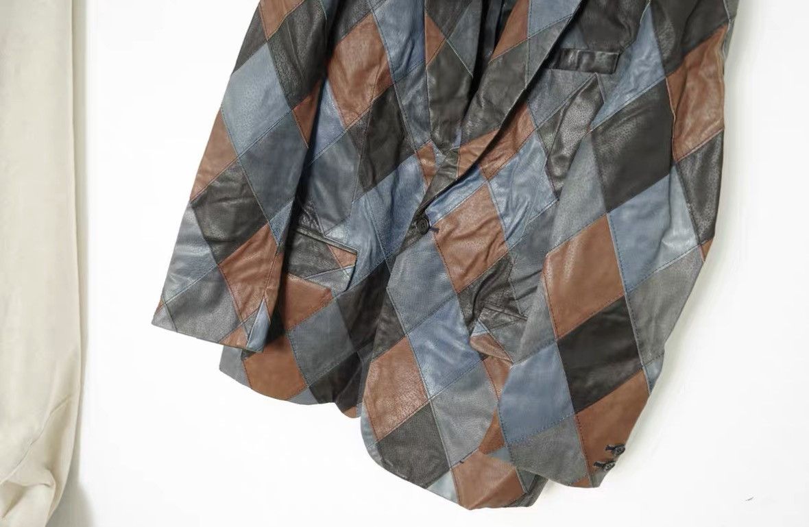 Katharine Hamnett London Katharine Hamnett Argyle Panel Leather Jacket Size US M / EU 48-50 / 2 - 4 Thumbnail