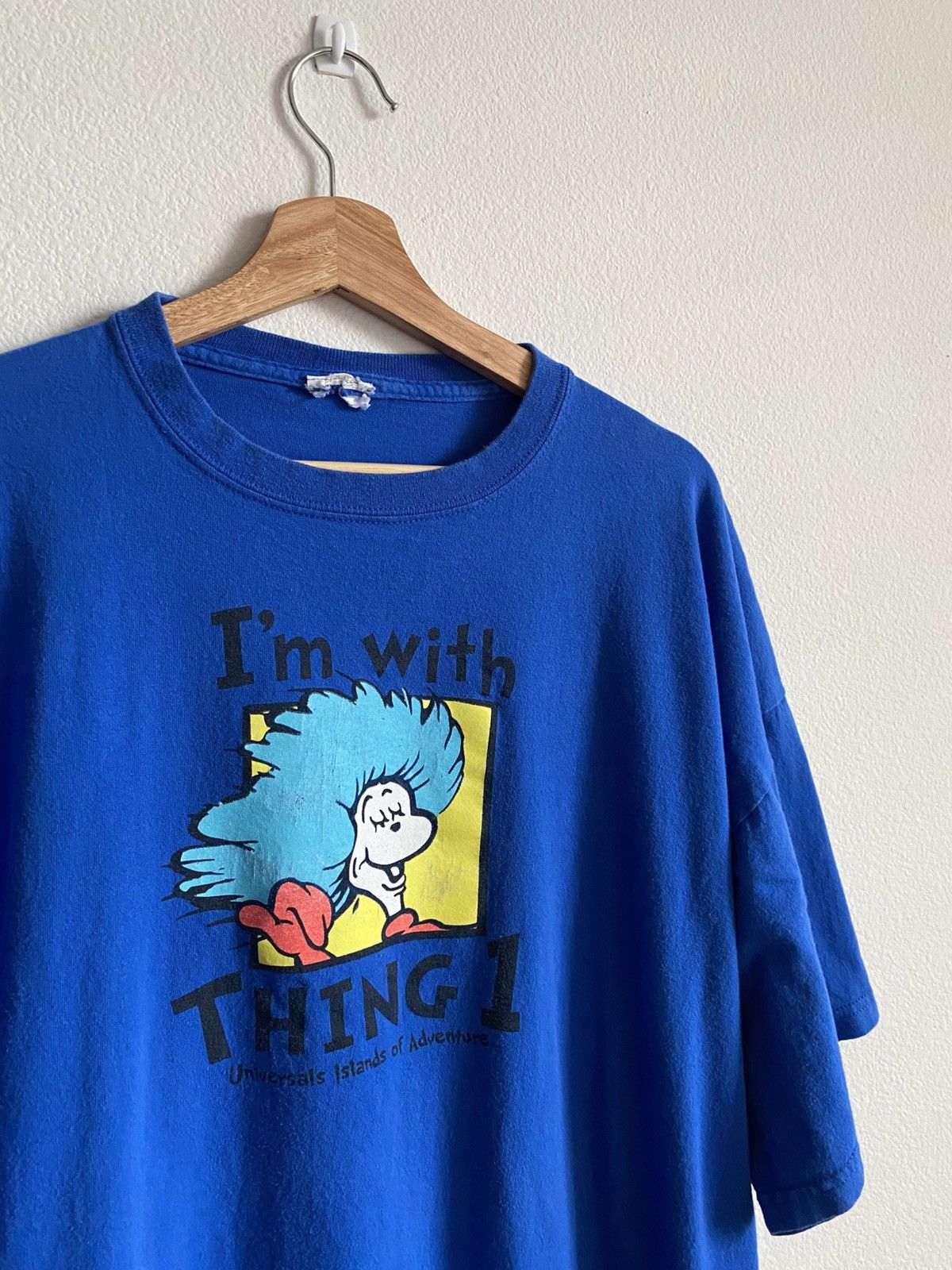 Vintage Vintage Cat in the Hat Thing 1 Cartoon Tee Size US XL / EU 56 / 4 - 3 Thumbnail